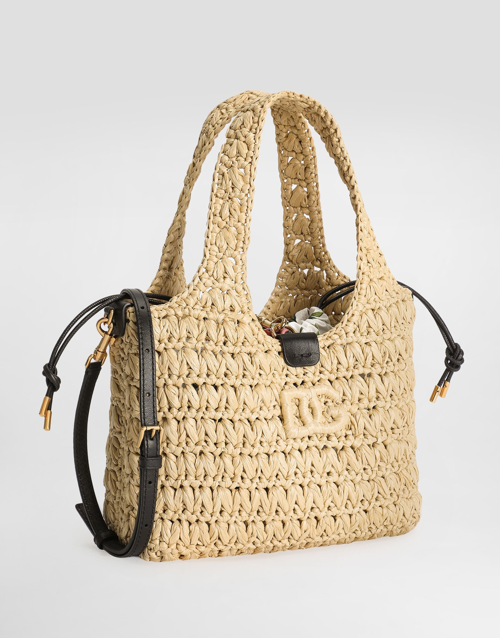 Raffia crochet shopping bag - 2