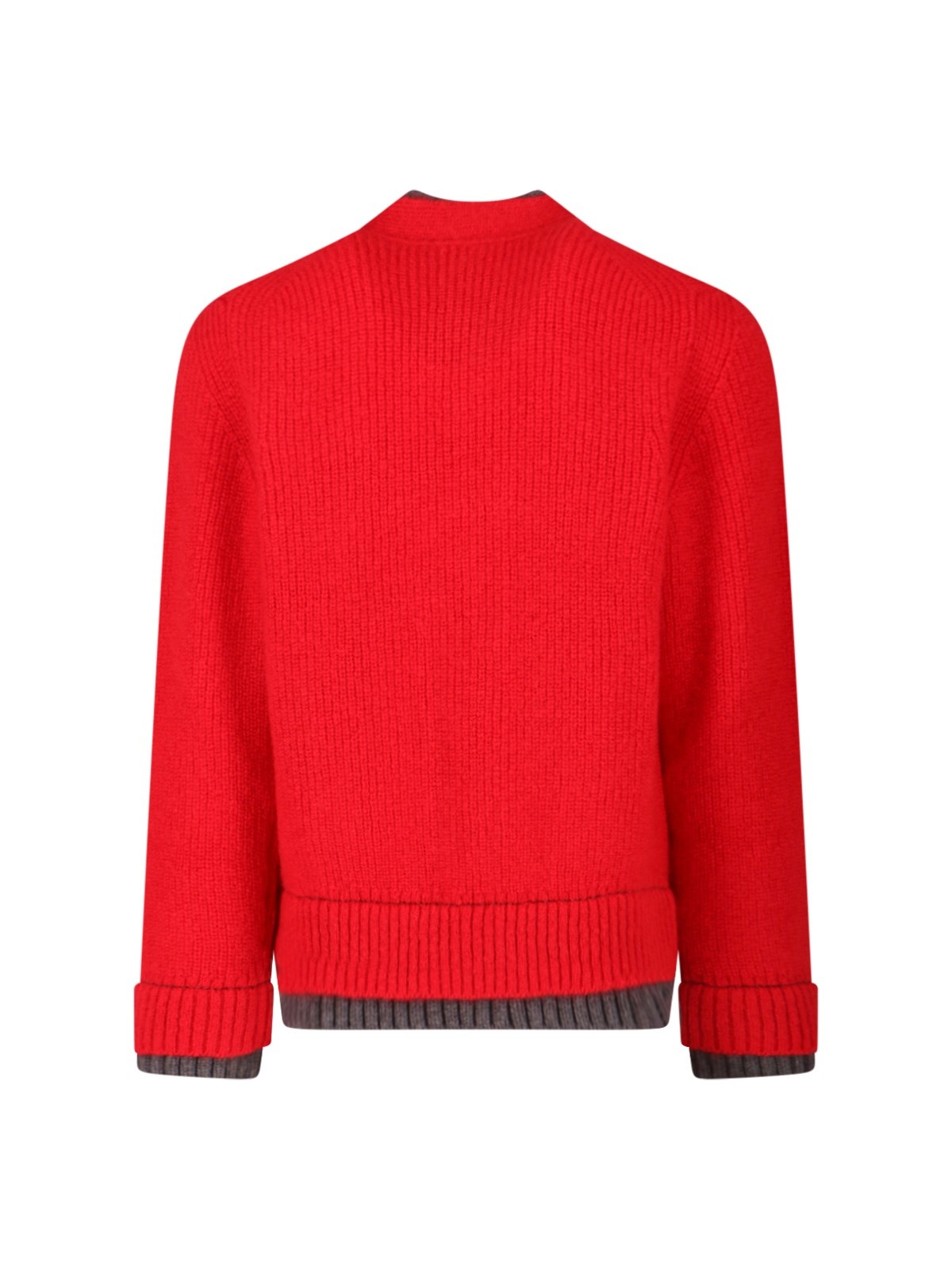 TWO-TONE KNIT CARDIGAN - 2