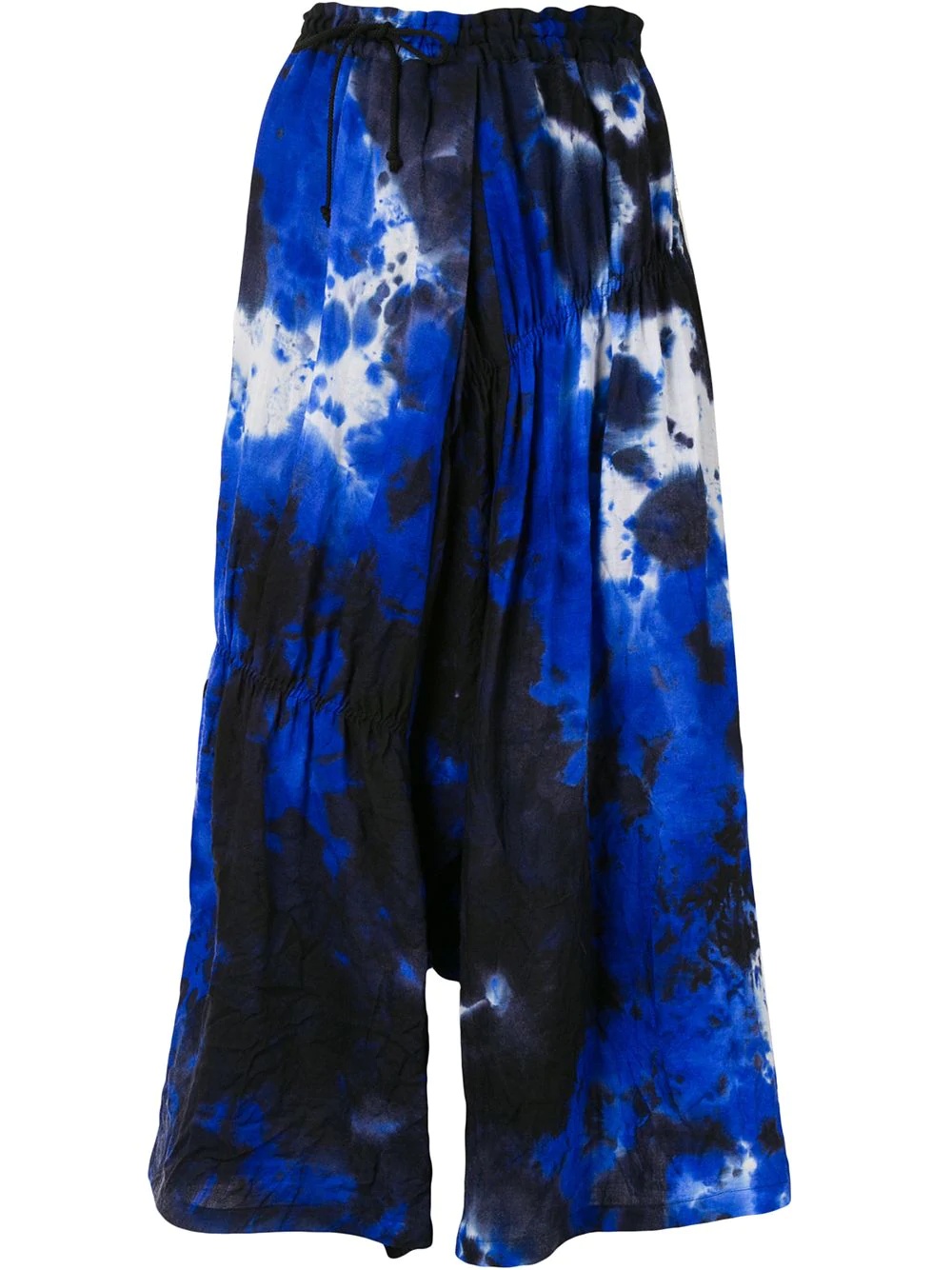 tie dye cropped wool trousers - 1