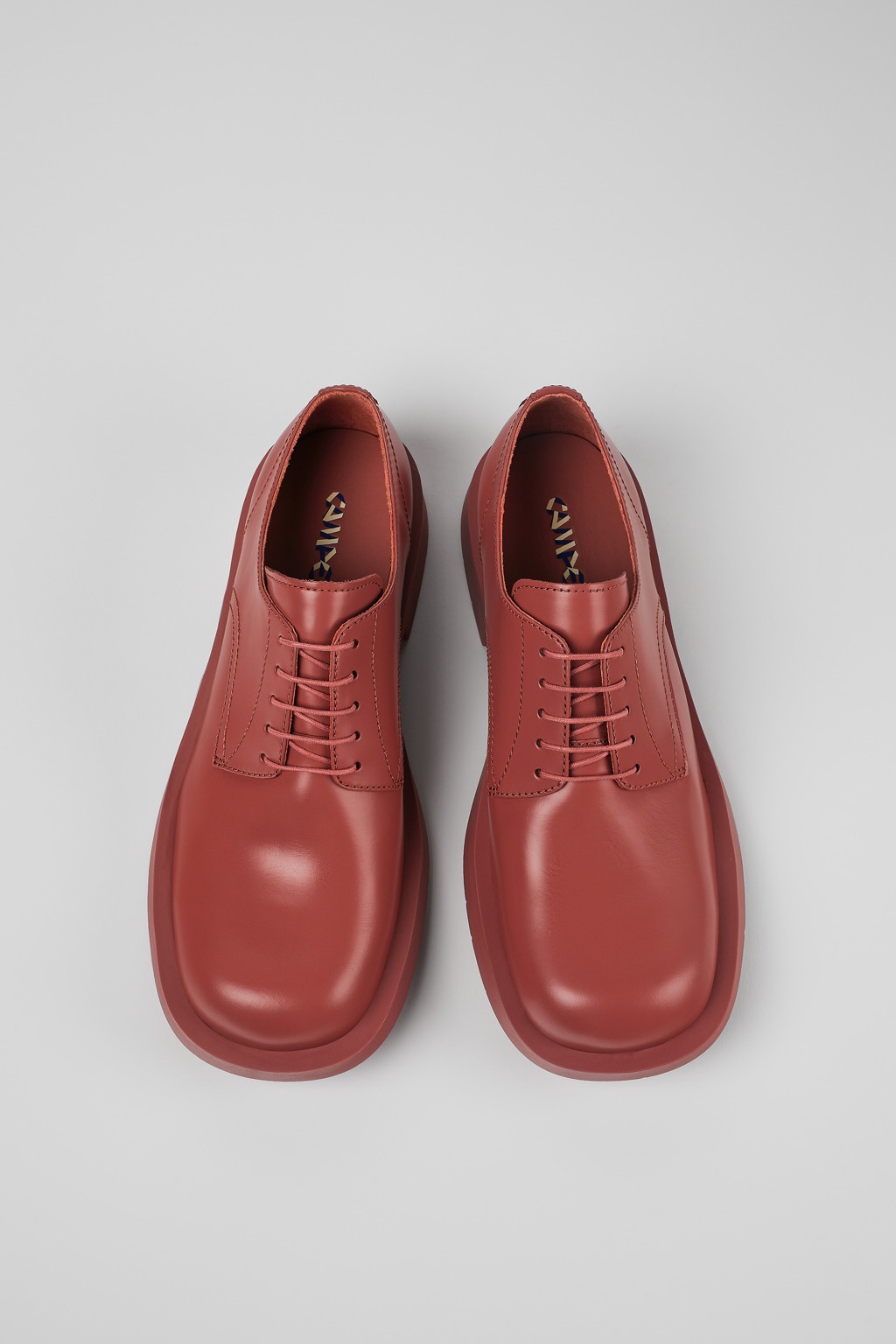 Red Leather Blucher - 4