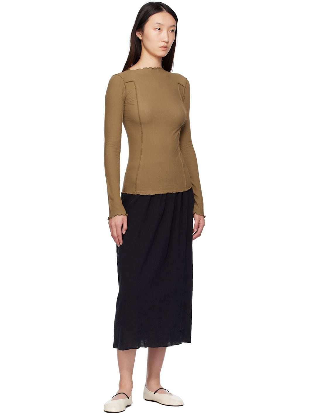 Brown Omato Long Sleeve T-shirt - 4