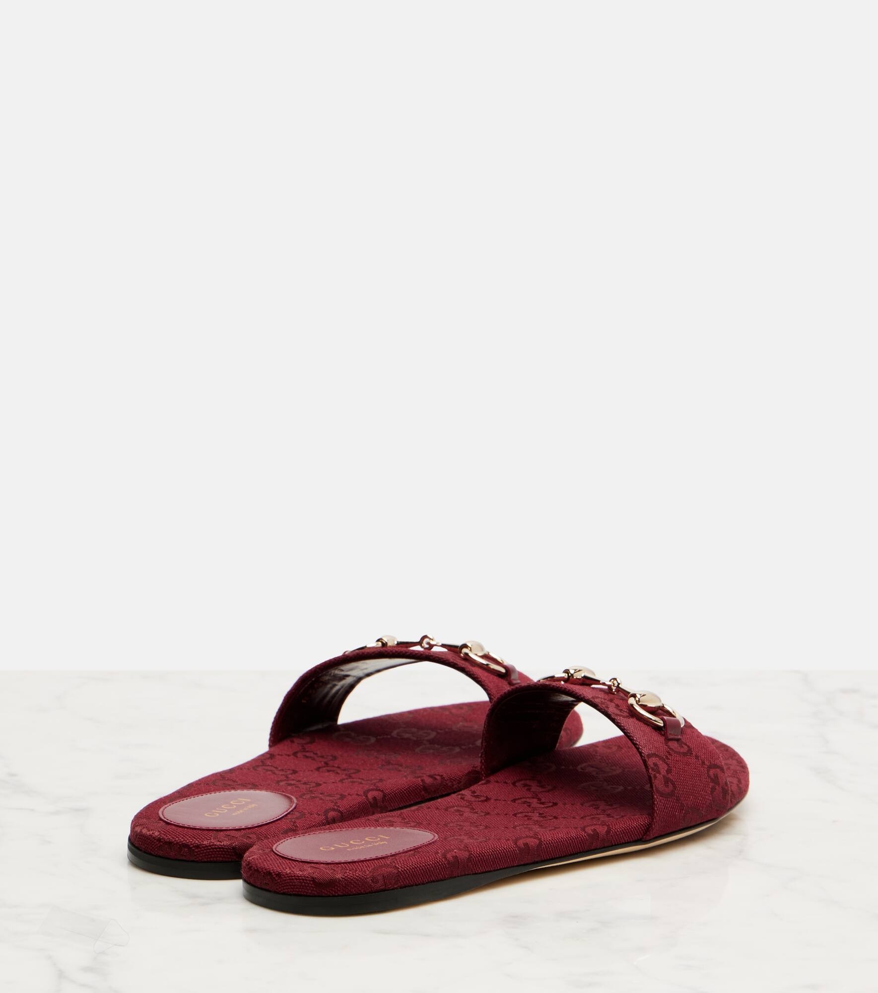 Horsebit GG canvas slides - 2