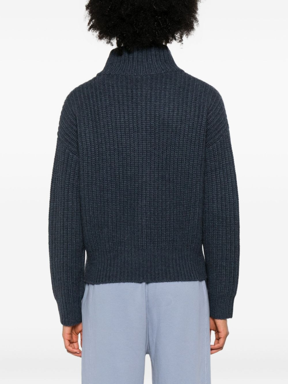 ribbed turtleneck sweater - 4