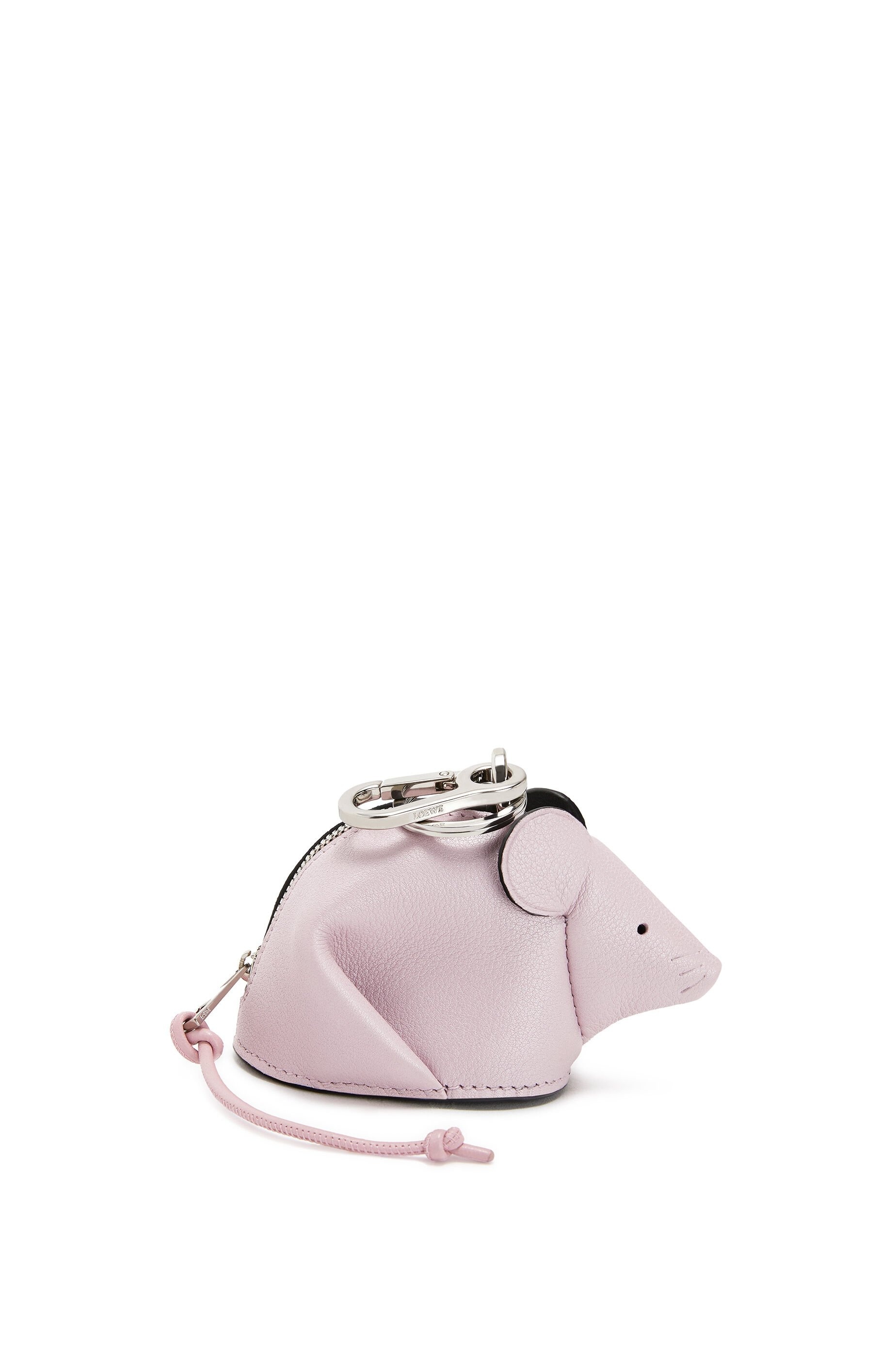 Mouse charm in pearlized calfskin - 1