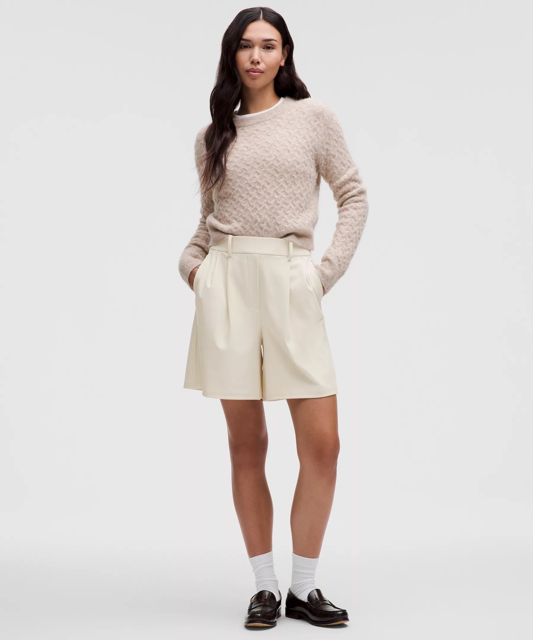 Daydrift Pleated High-Rise Short 7" - 2