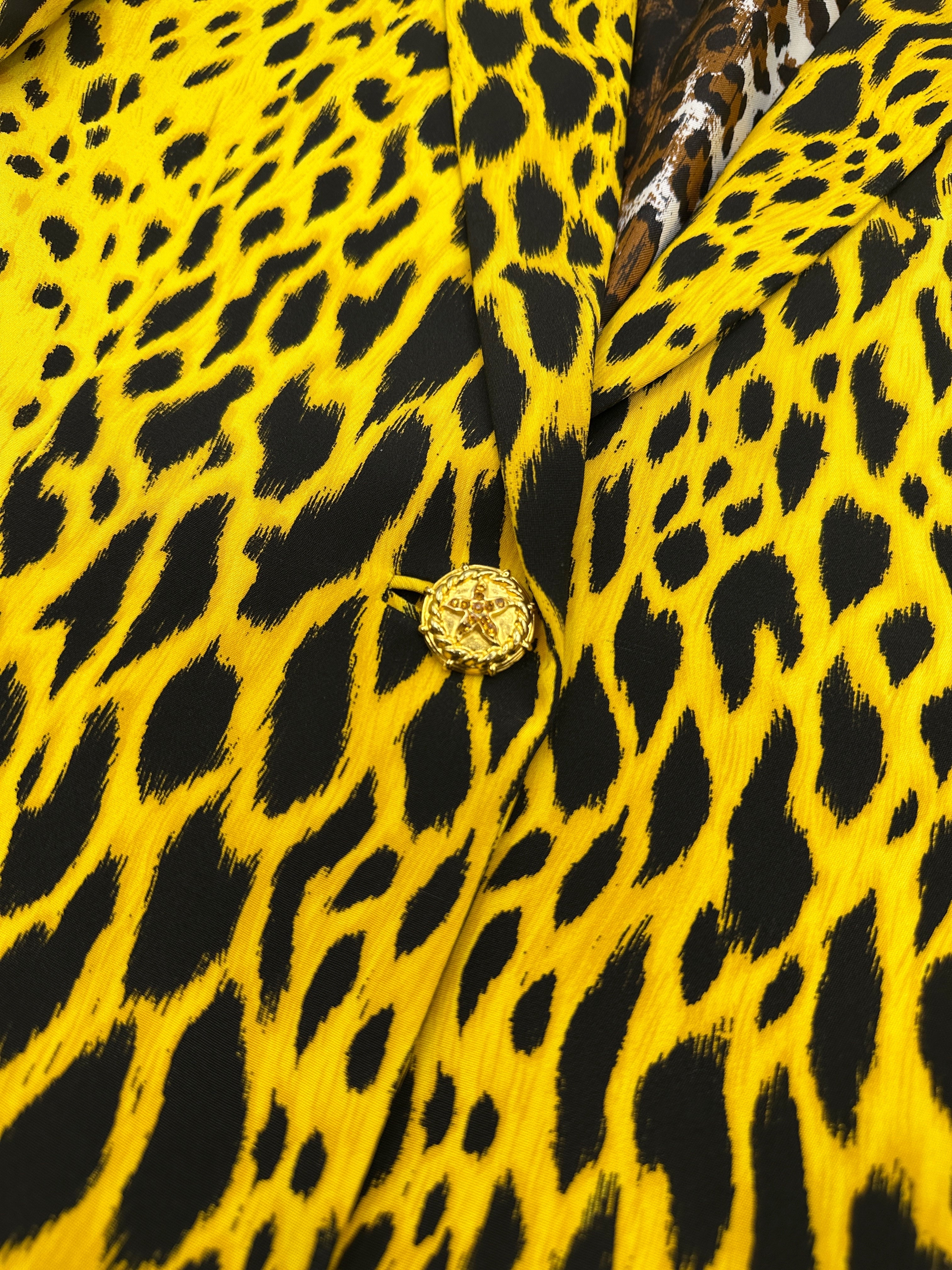 MONUMENTAL Gianni Versace Spring 1992 ANIMALIER Runway Leopard Print Silk Blazer Skirt Set 42 - 13