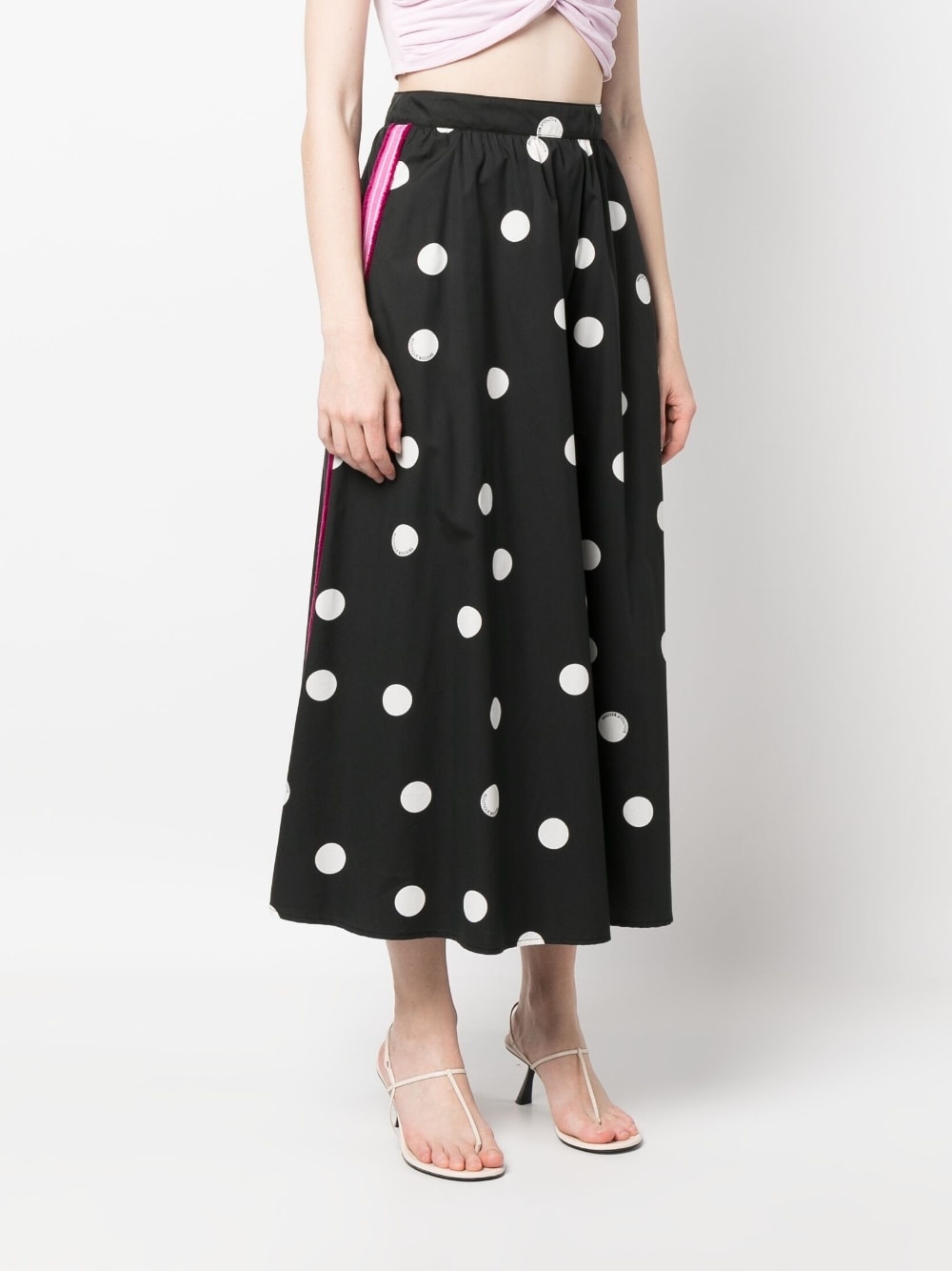 polka-dot A-line skirt - 3