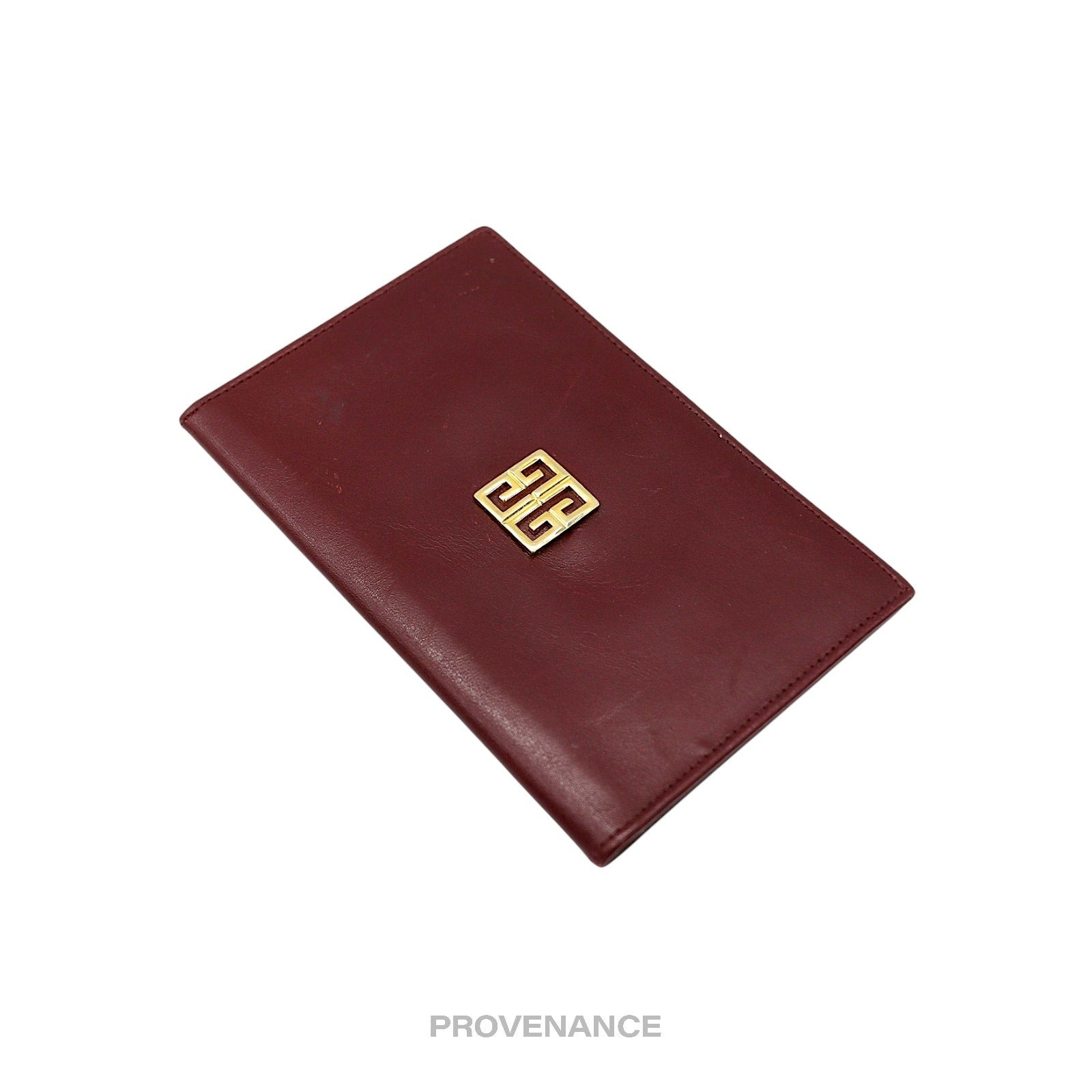 Givenchy 4G Logo ID Card Wallet - Burgundy Leather - 3