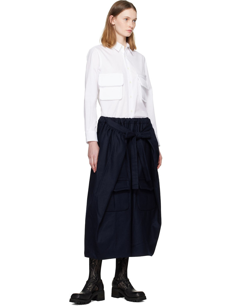 White Double Pocket Shirt 5