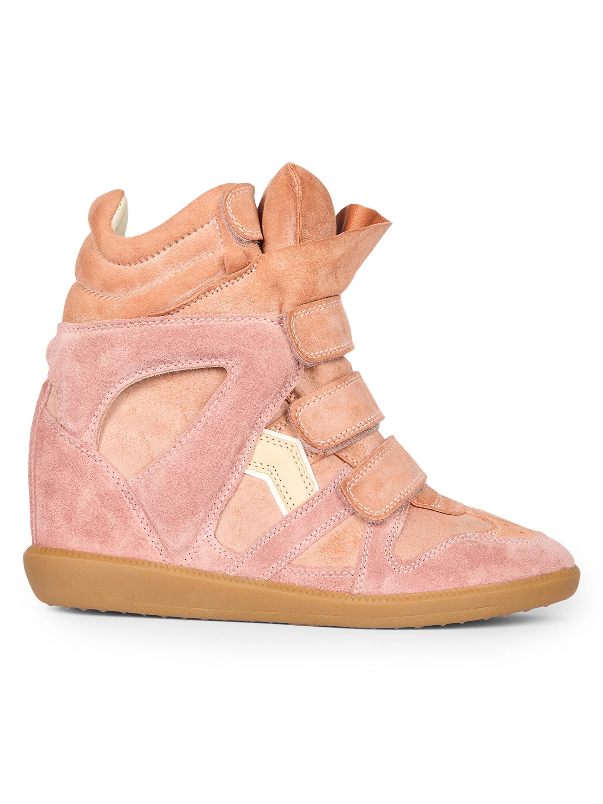 Women's Bekett Suede High-Top Wedge Sneakers - Desert Pink Sunset Clay - 1