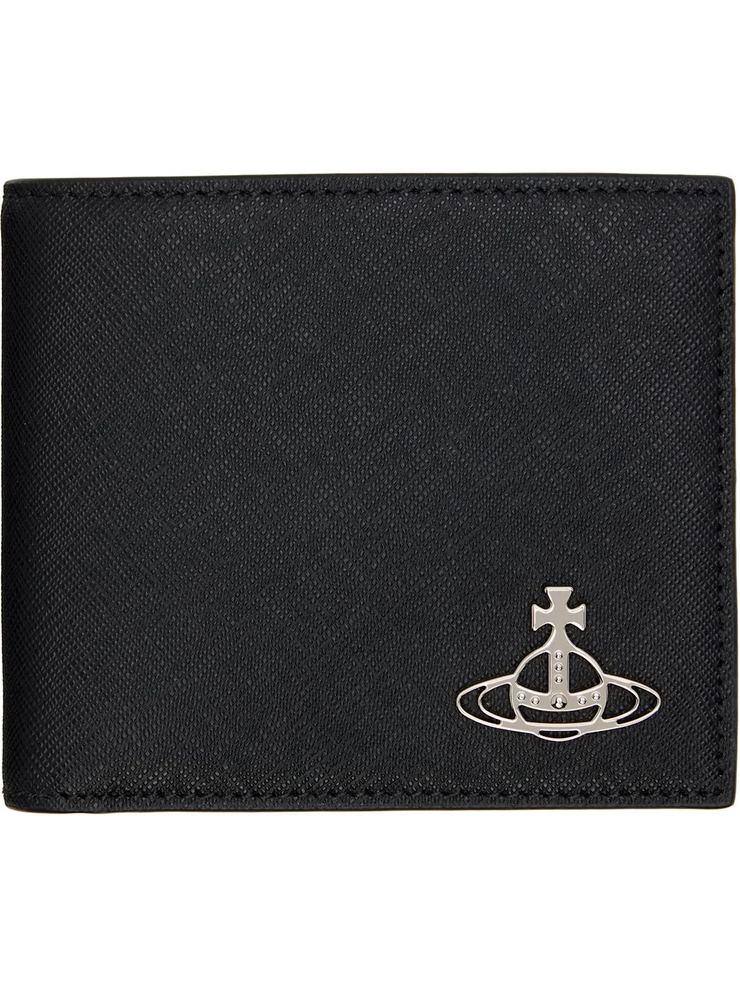 Black Saffiano Leather Billfold Wallet - 1
