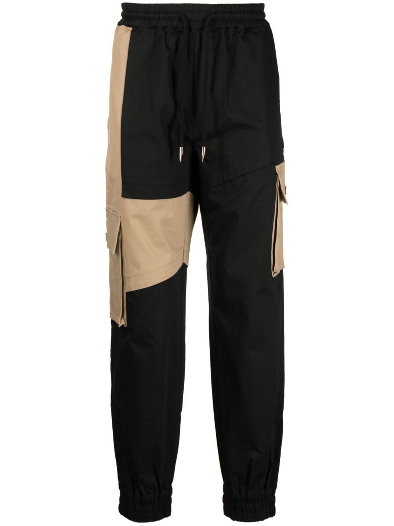 colour-block panelled drawstring trousers 1