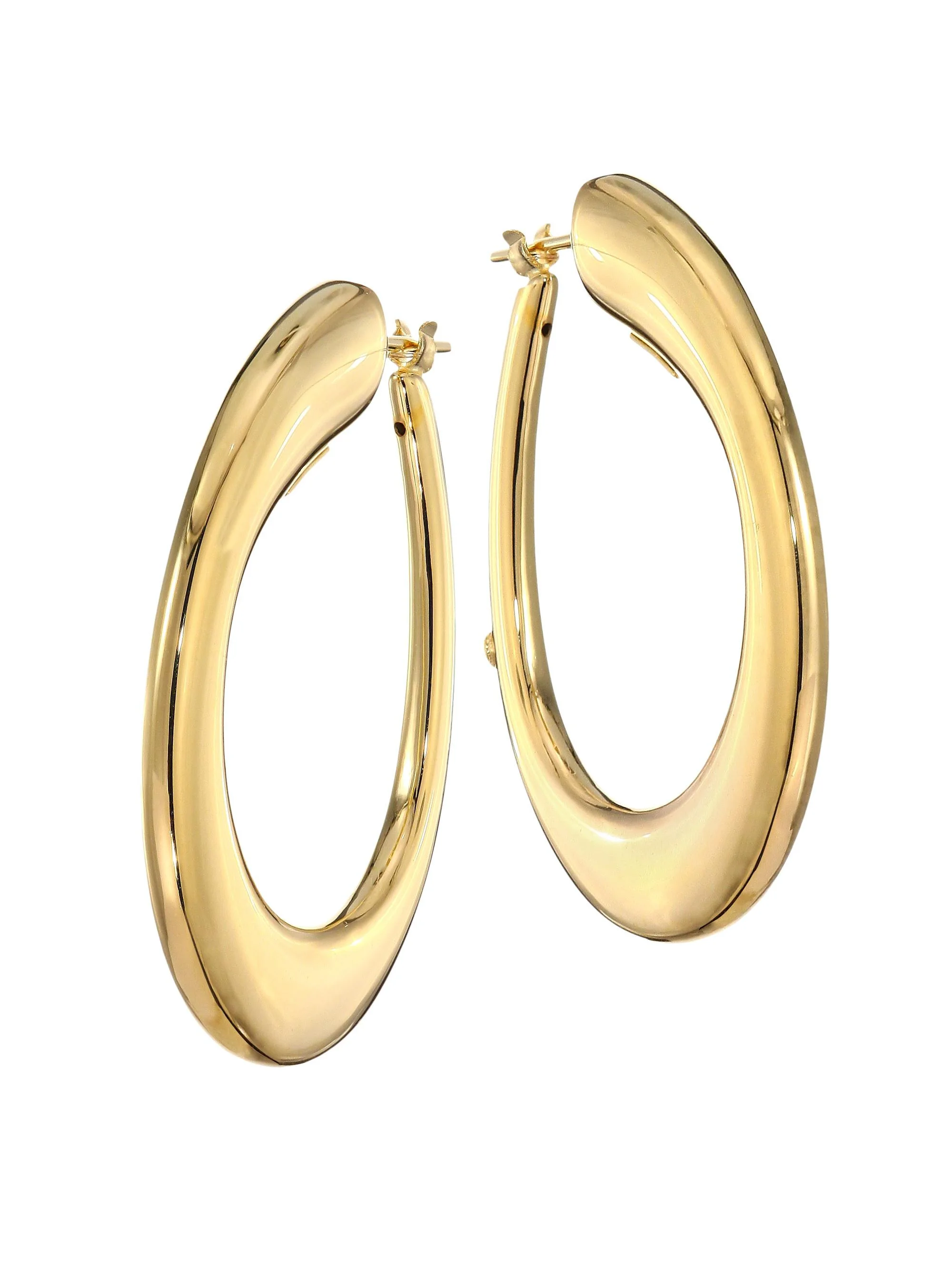 Women's 18K Yellow Gold Hoop Earrings - Gold - 1