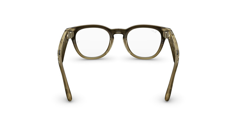 Ray-Ban Meta Scriber Optics (Gen 2), Shiny Transparent Stone Beige, Clear Lenses 4