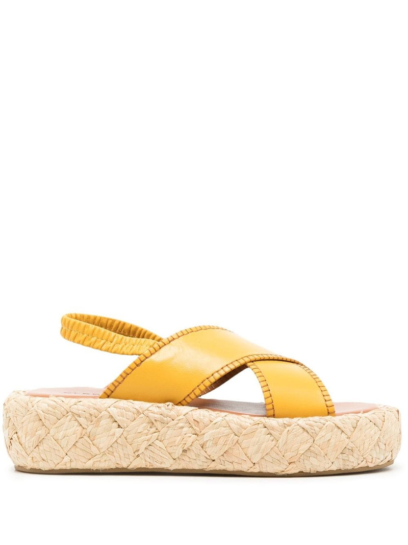 Clergerie Adom 50 Leather Flatform Sandals 1