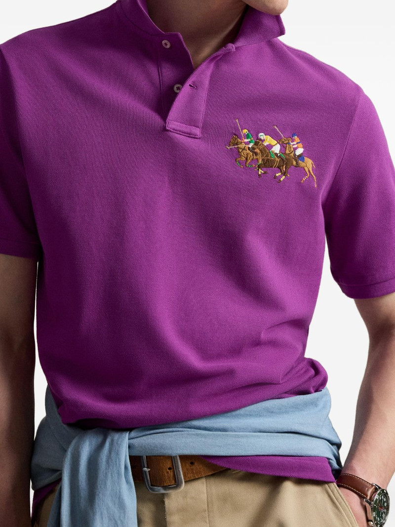 logo-embroidered polo shirt 5