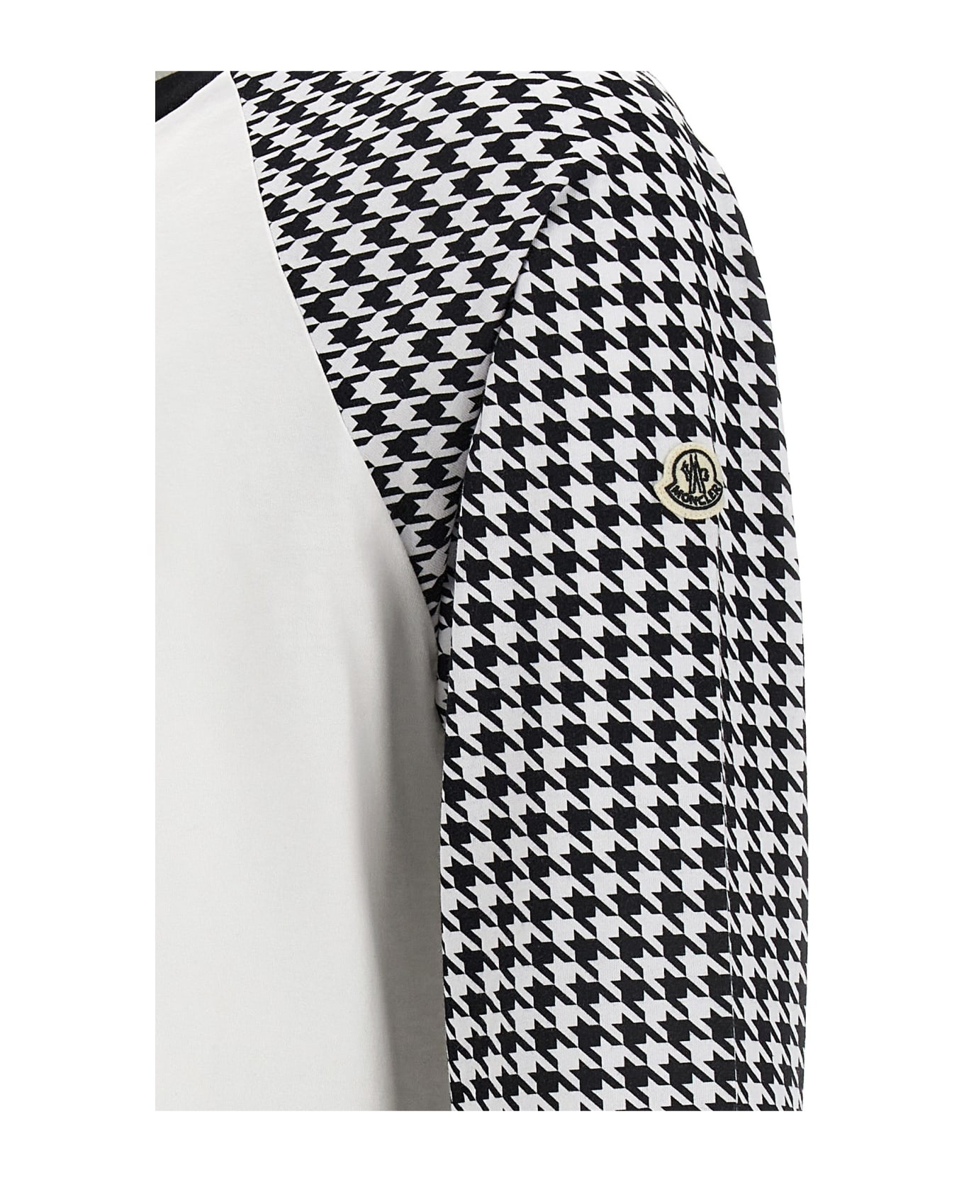 トップス Moncler Fragment Houndstooth Longsleeve Moncler T-shirt