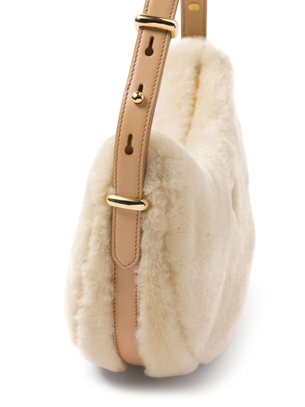 Arqué shearling shoulder bag - 7