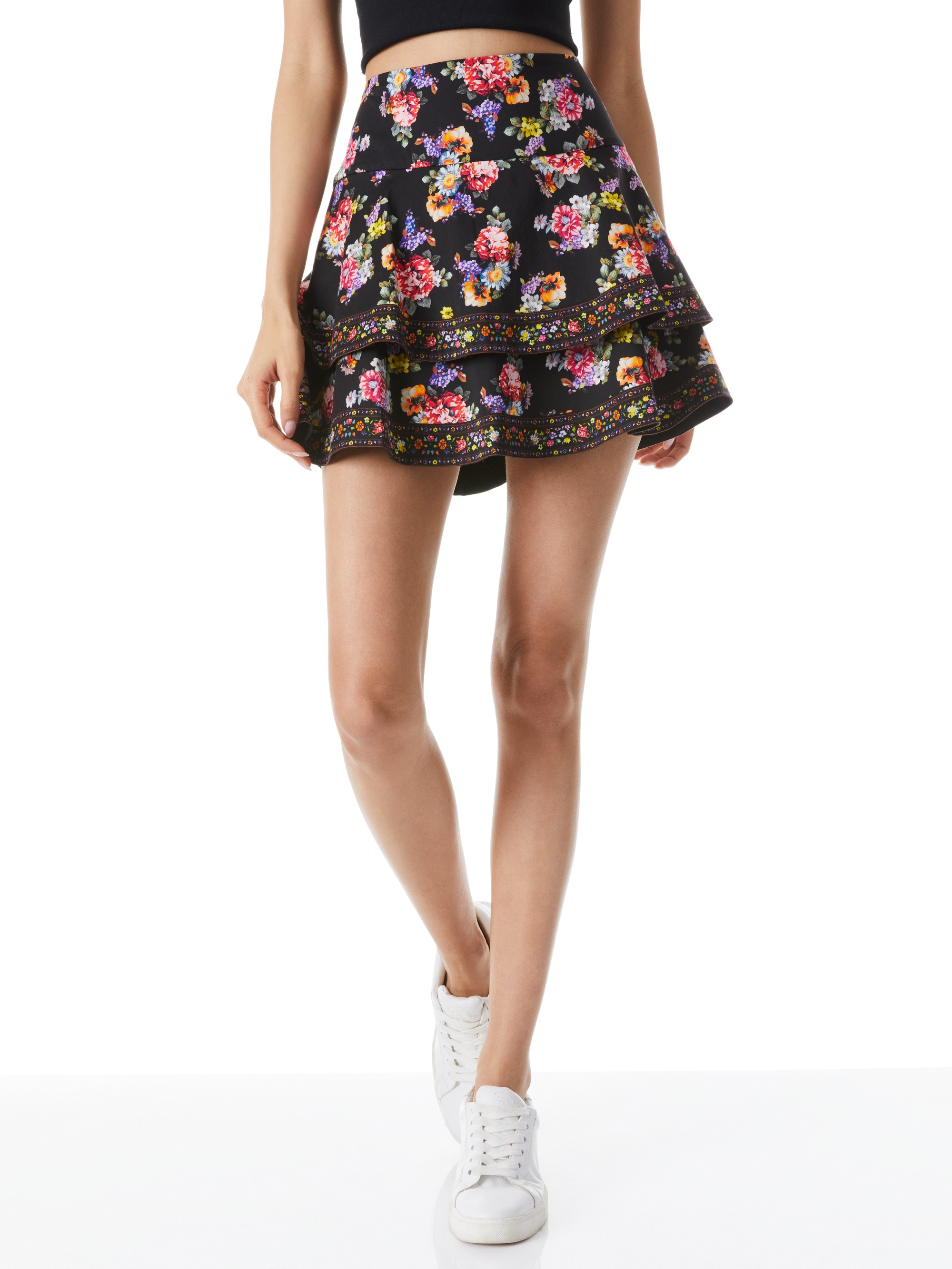 MARVIS TIERED RUFFLE MINI SKIRT - 2