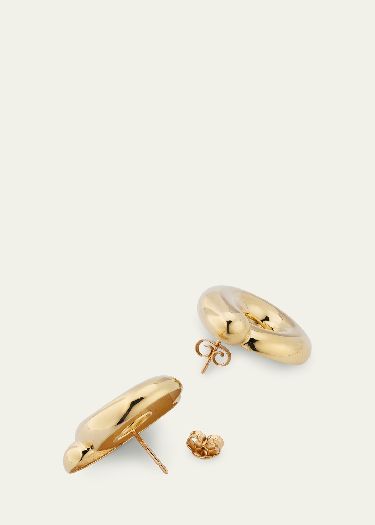 9K Yellow Gold Tarallo Earrings - 4