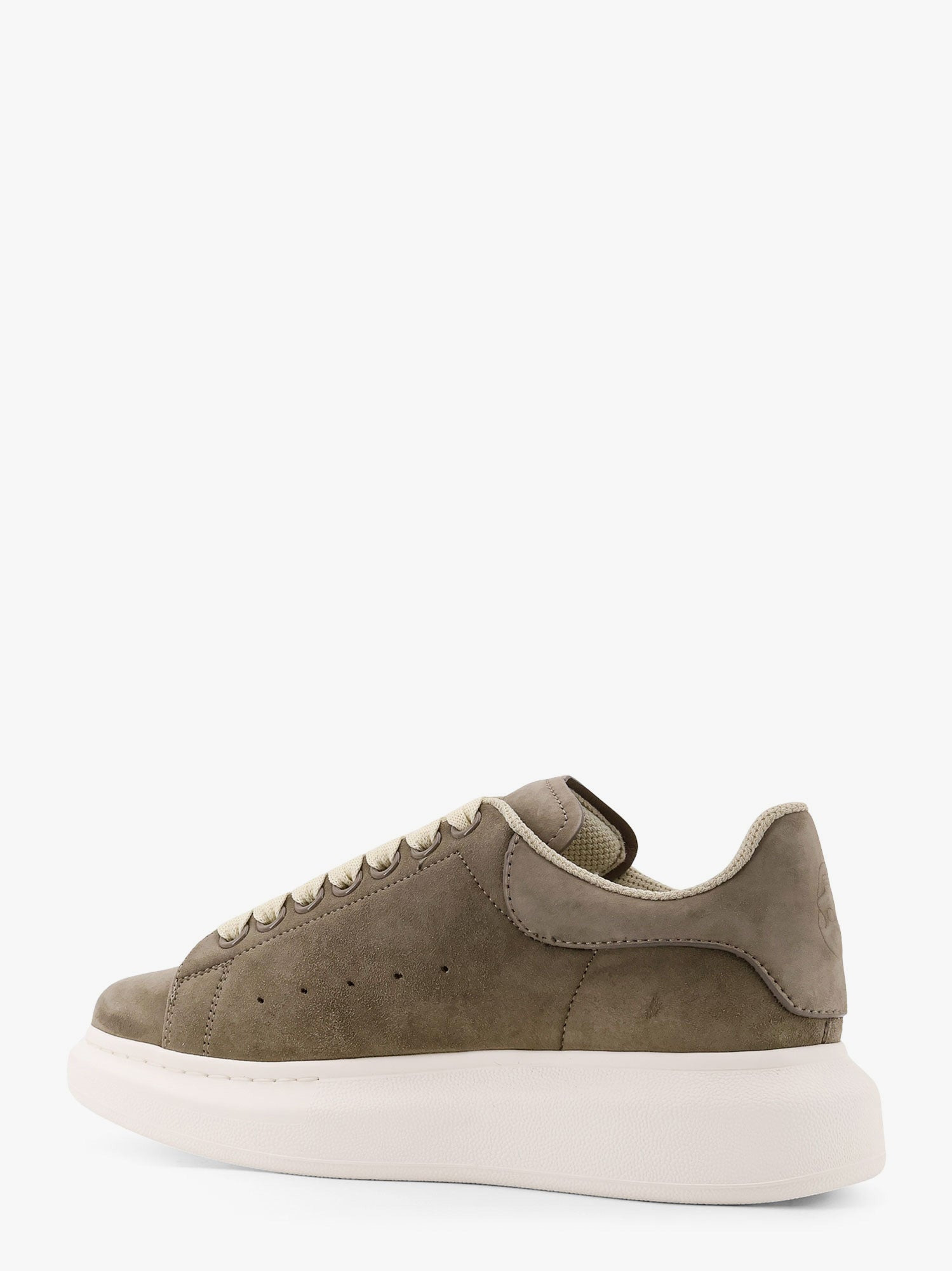 Alexander Mcqueen Women Oversized Suede Sneakers With Engraved Logo On The Front - 3