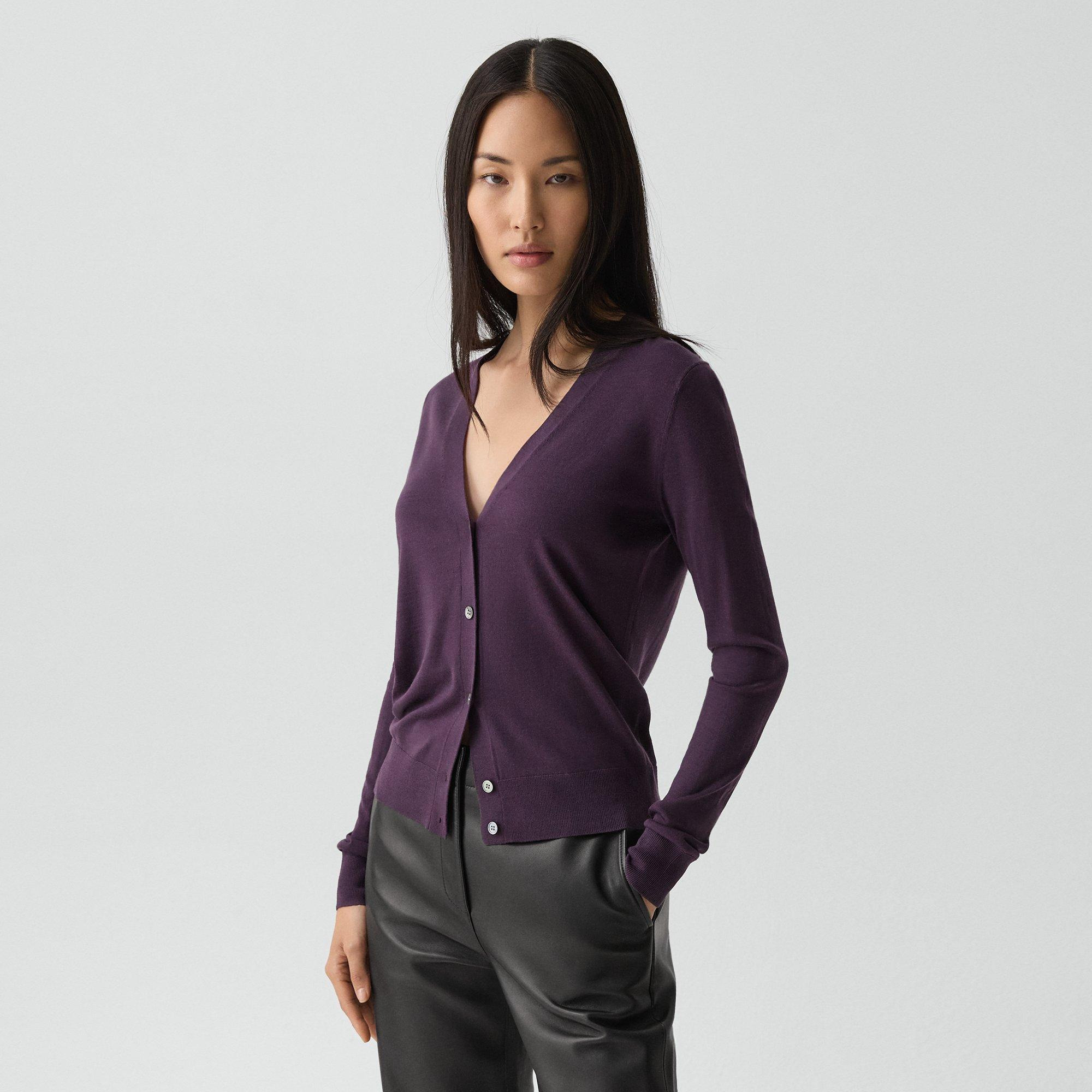 V-Neck Cardigan in Regal Wool - 3