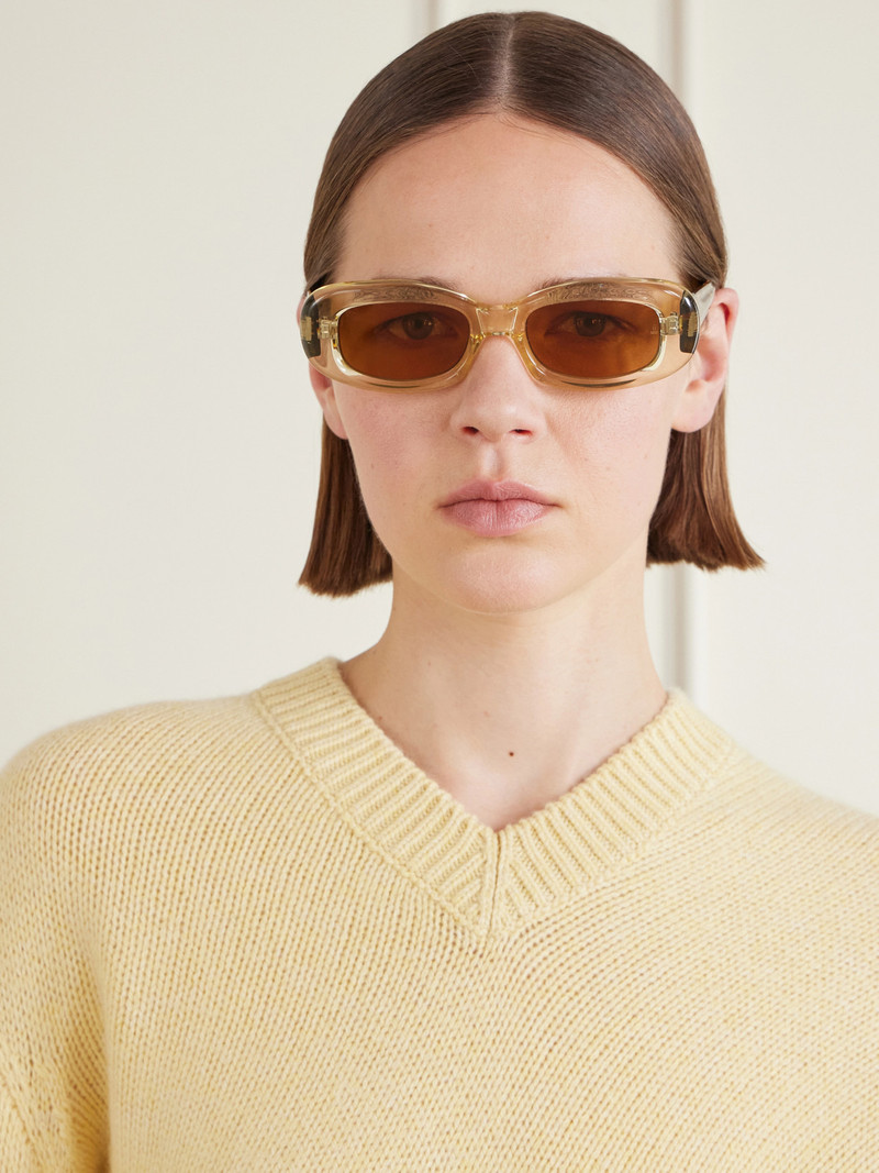 JACQUES MARIE MAGE Ann Oval-frame Tortoiseshell Acetate Sunglasses outlook