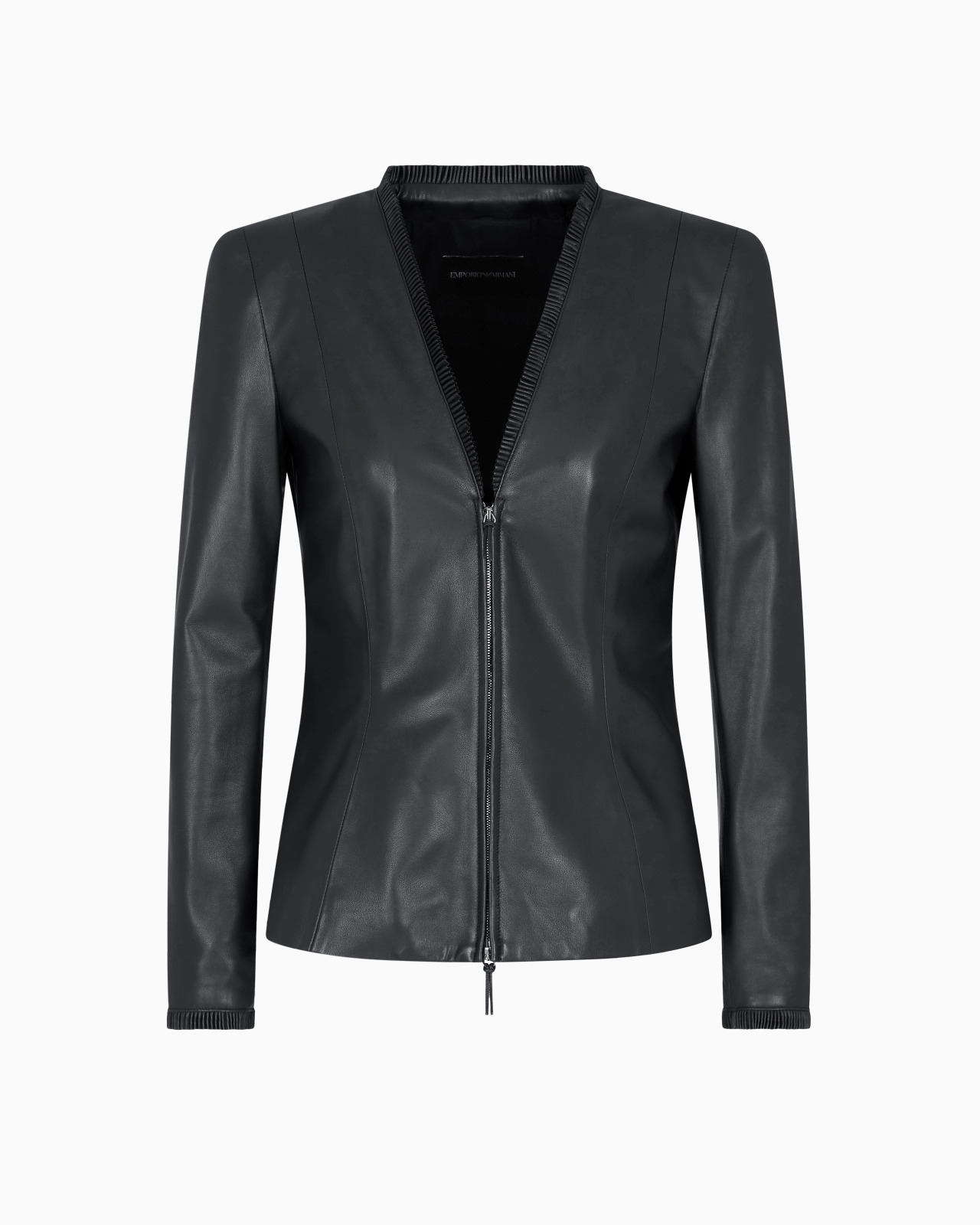 GLOVE-QUALITY, LAMBSKIN NAPPA LEATHER SLIM-FIT JACKET - 1