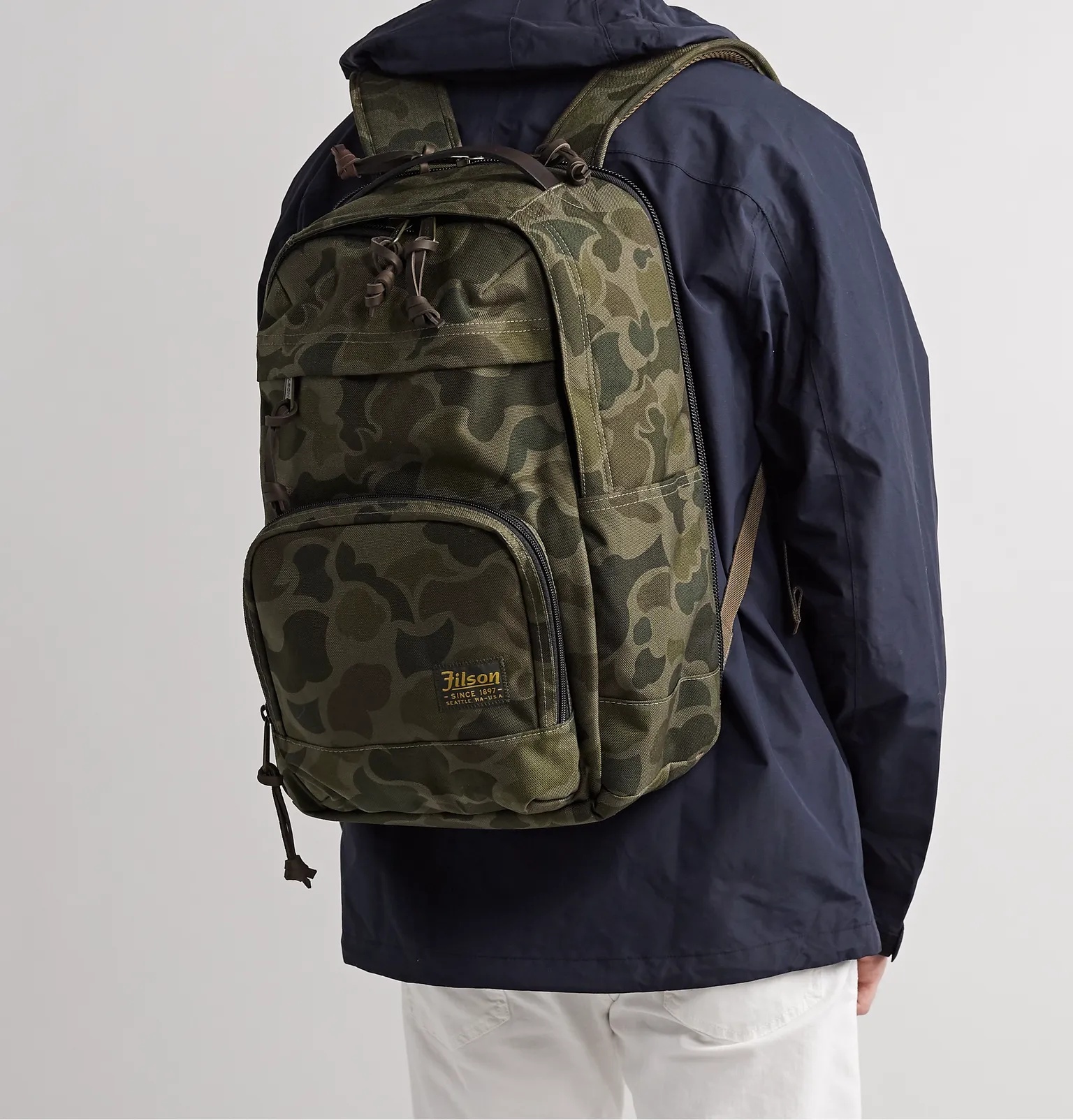 Dryden Leather-Trimmed CORDURA Backpack - 12