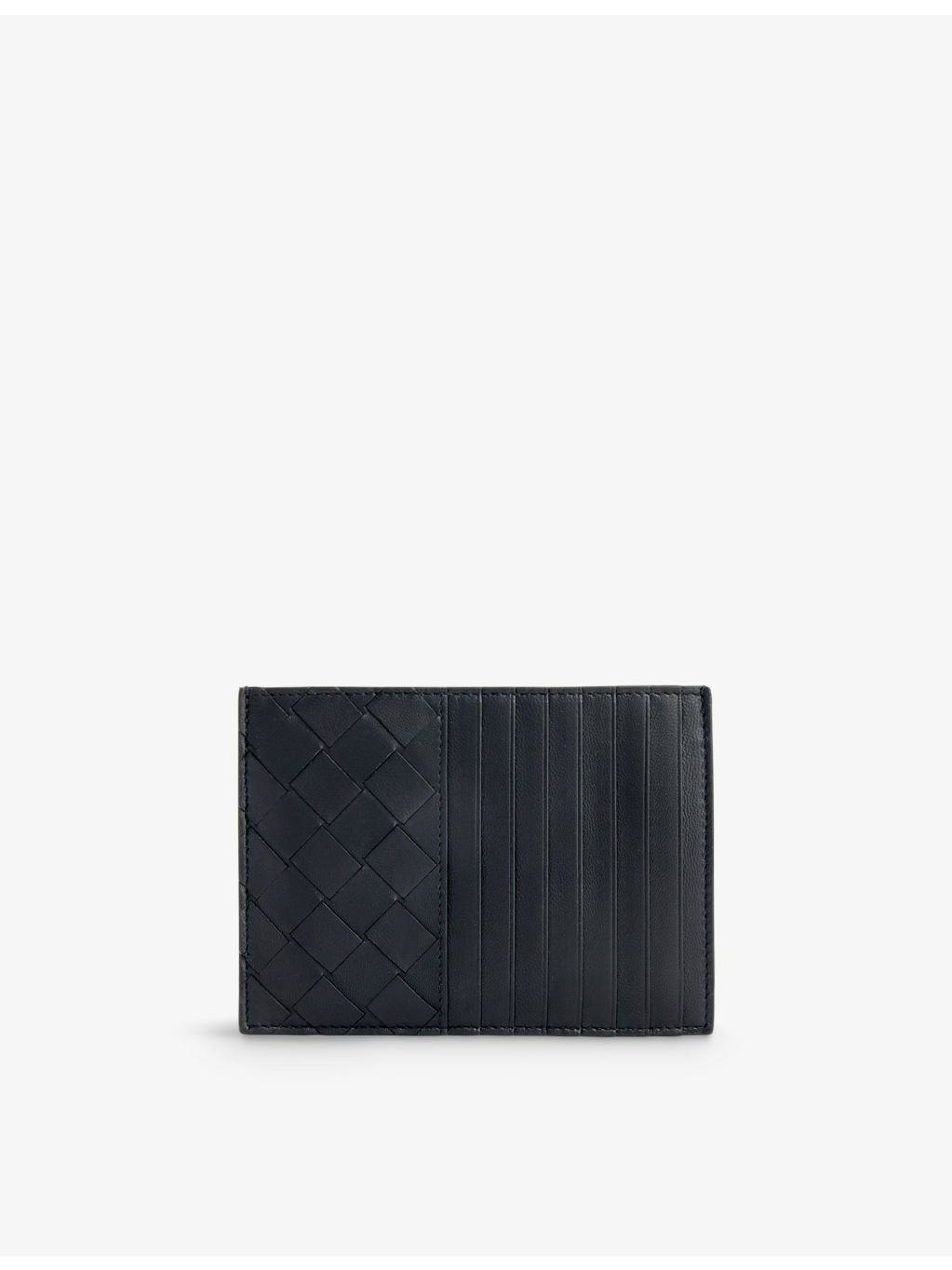 Intrecciato leather card holder - 1