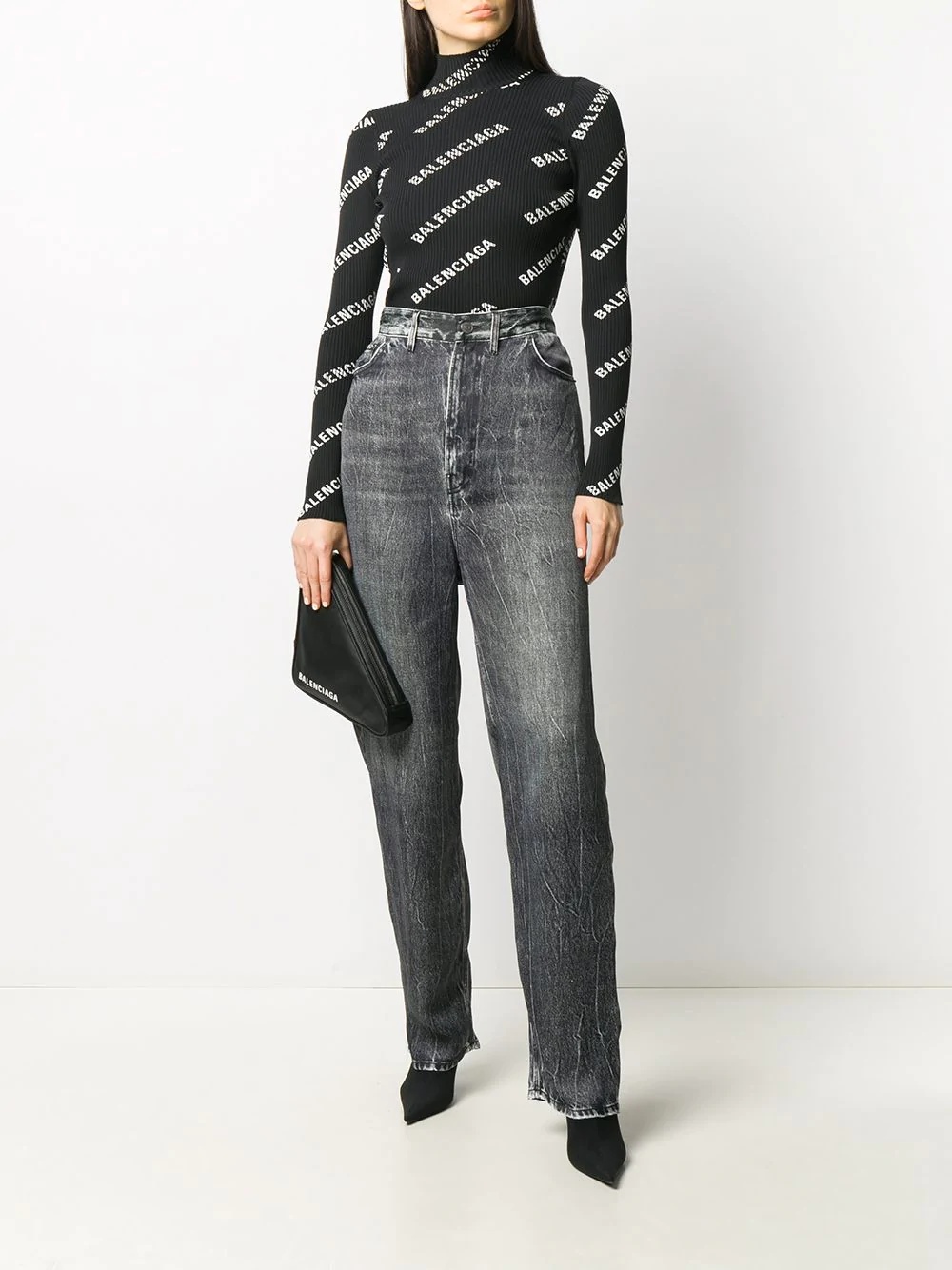 elongated baggy jeans - 2