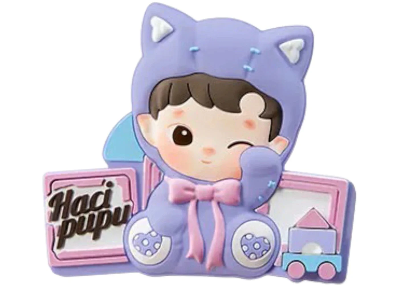 Pop Mart Hacipupu Rolling Time Machine Series Hey and See You! Fridge Magnet Silicone Clip - 1