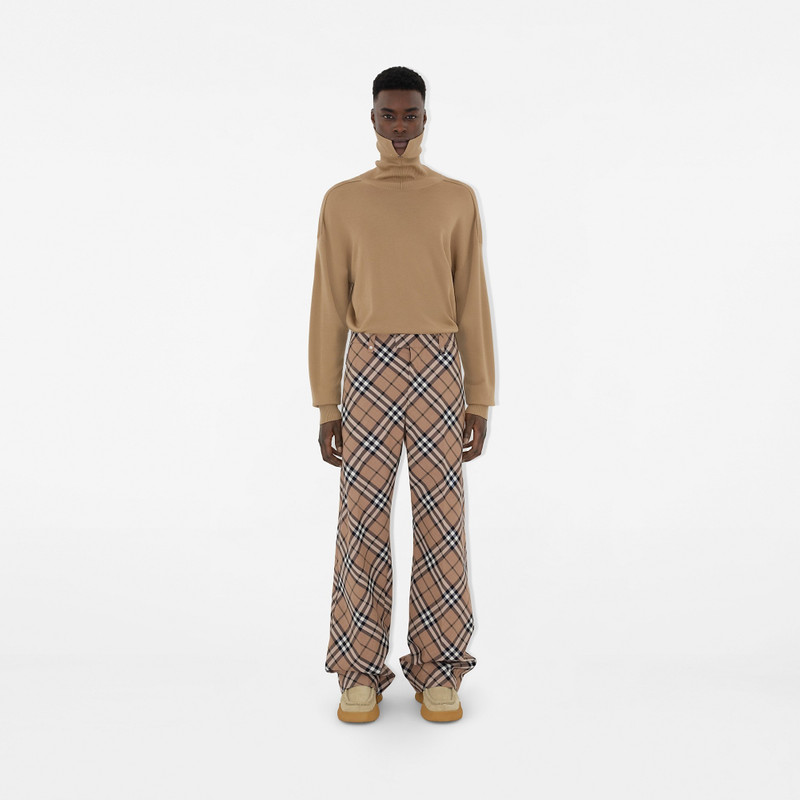 Burberry Check Wool Blend Tailored Trousers outlook