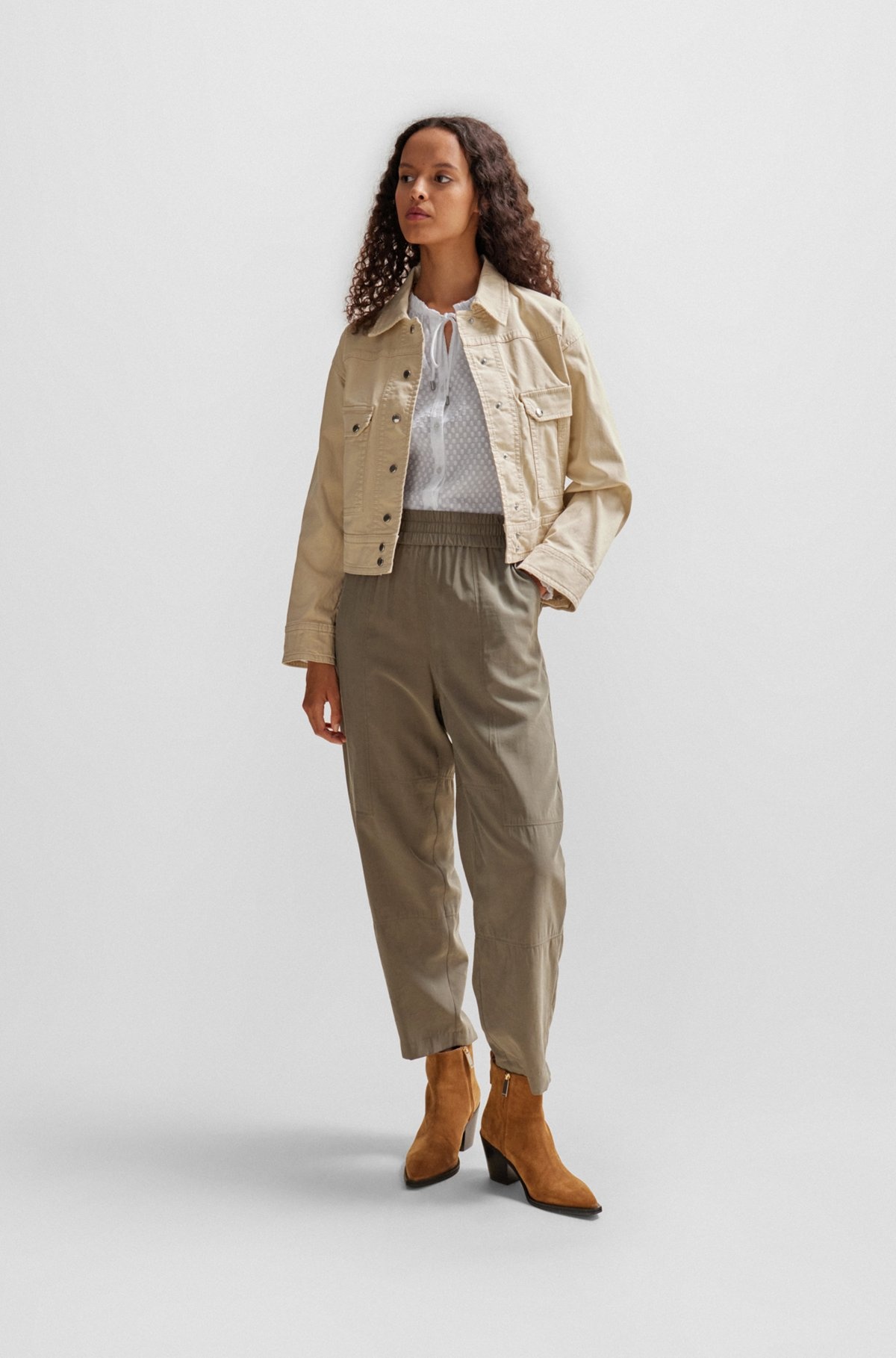 RELAXED-FIT JACKET IN STRETCH-COTTON TWILL - 3