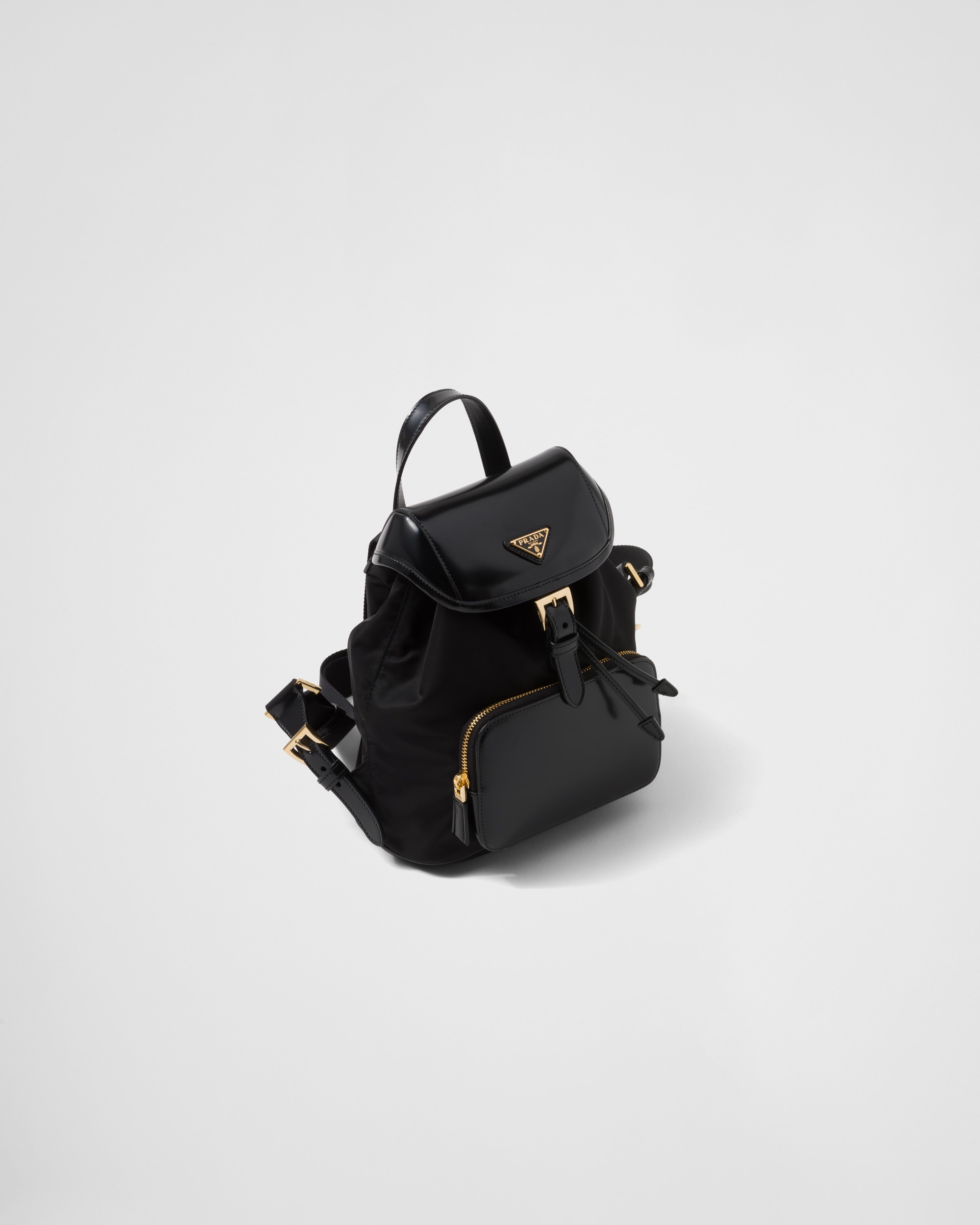 Medium Re-Nylon and brushed leather backpack - 3