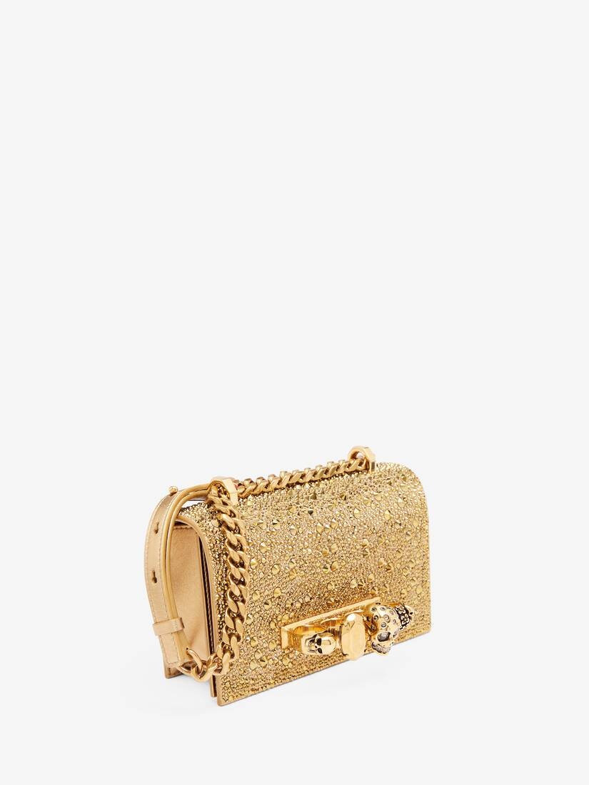 Women's The Mini Jewelled Satchel in Gold - 2