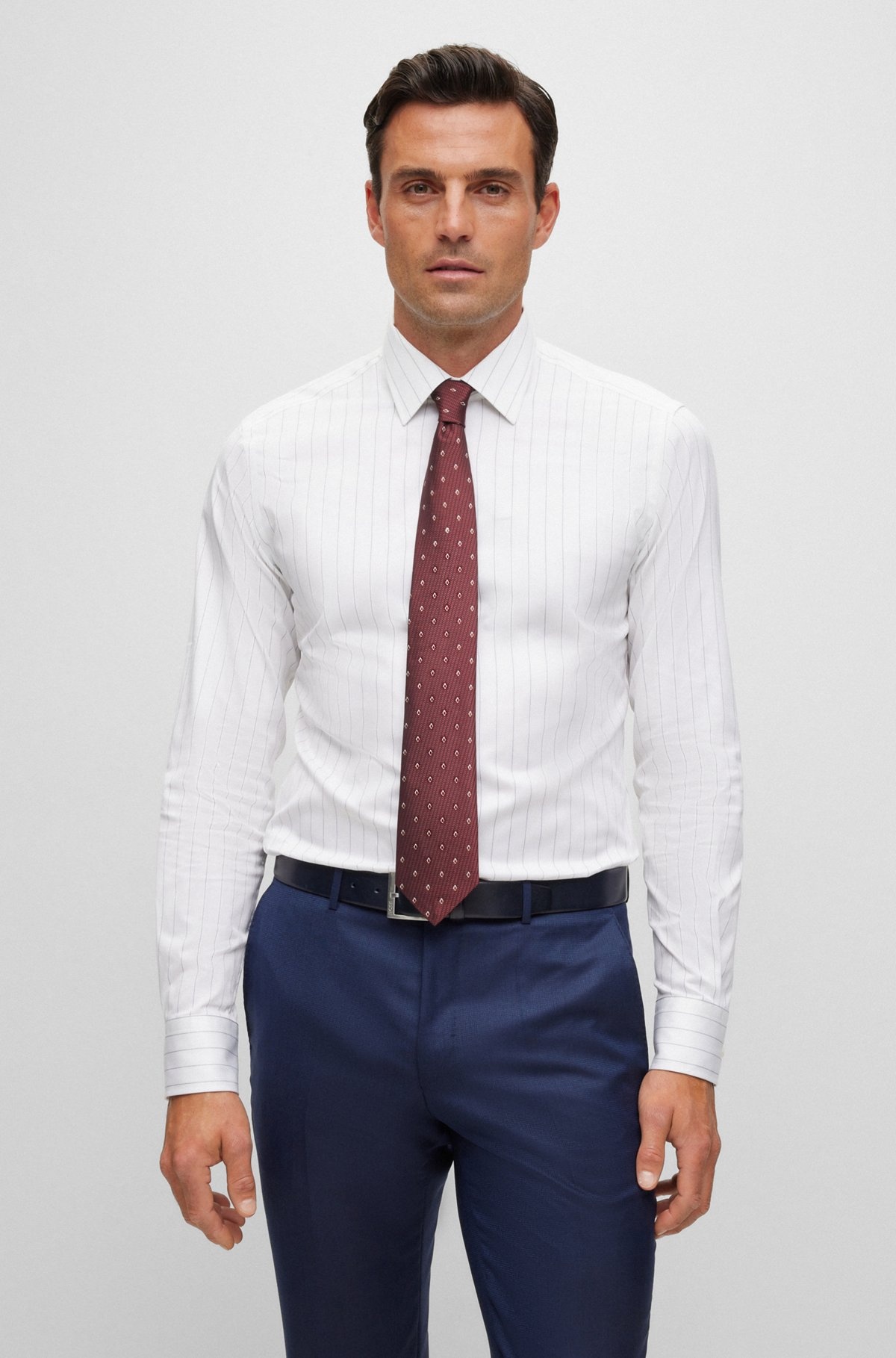 SILK-JACQUARD TIE WITH MODERN PATTERN - 2