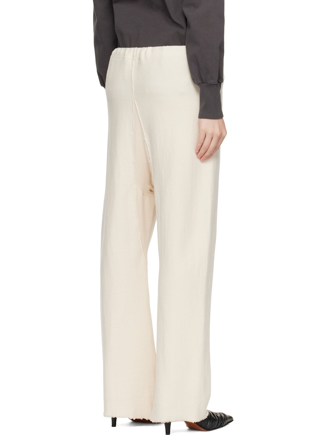 Beige Jersey Lounge Pants - 3