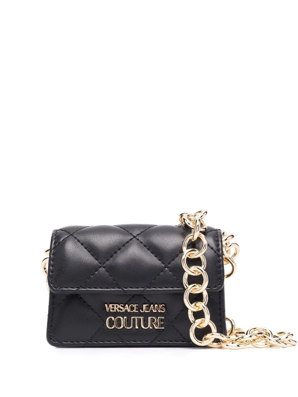 logo-chain mini quilted bag - 1