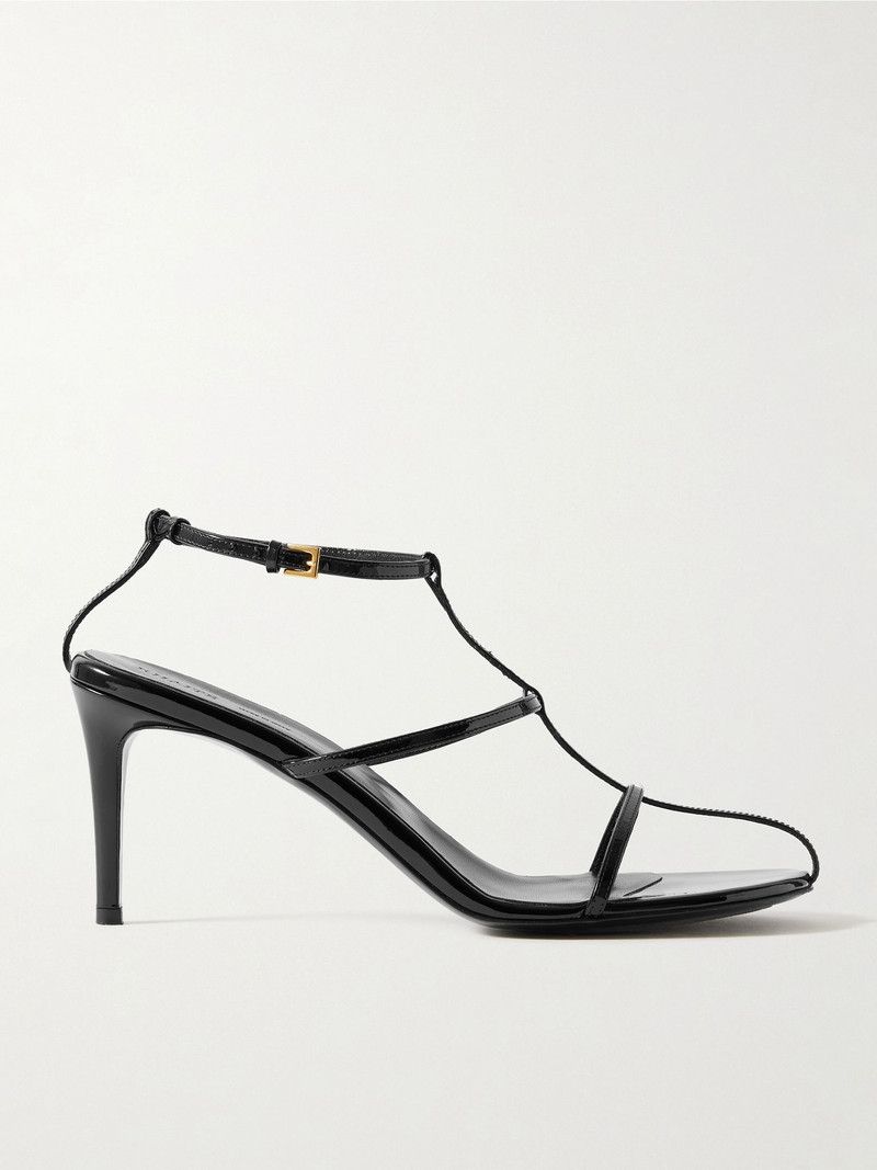 Cage patent-leather sandals Black 1