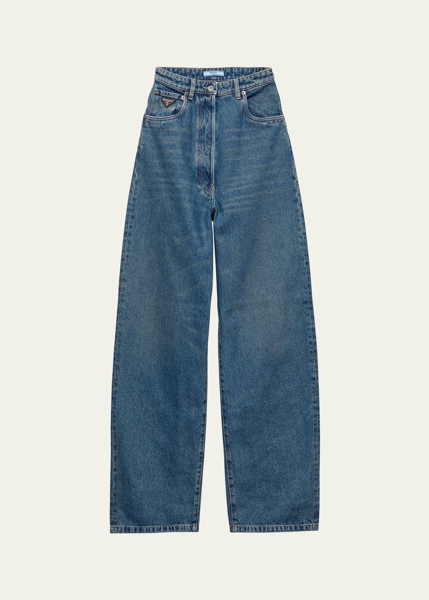 High Waisted Denim Pants - 1
