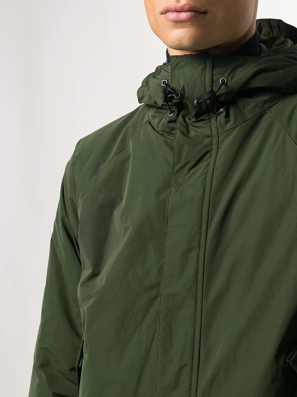 drawstring-hood rain jacket - 5