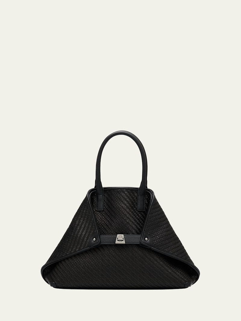 Ai Small Plaid Braided Top-Handle Bag 1