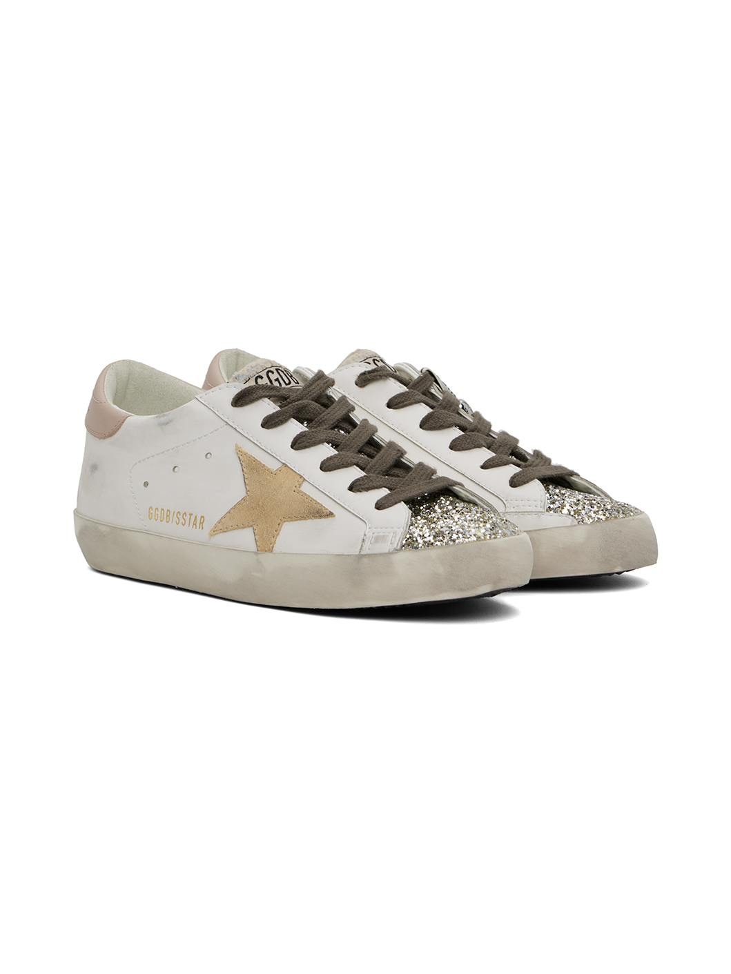 White & Pink Super-Star Classic Sneakers - 4