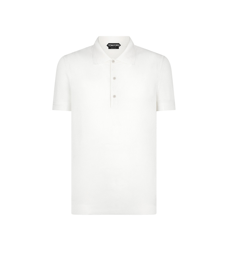SILK COTTON MESH POLO 1