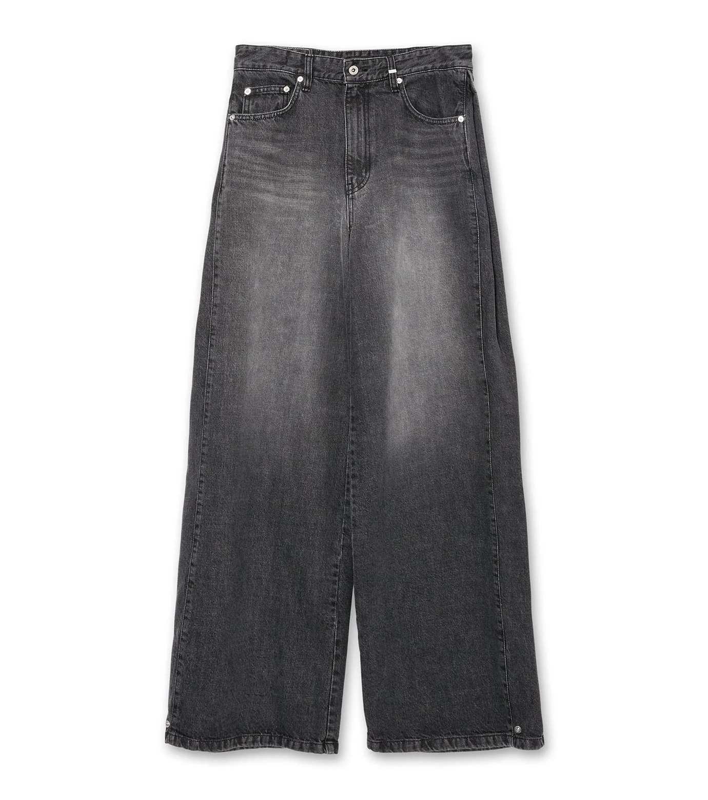 TUCKDETAIL DENIM TROUSERS - 1