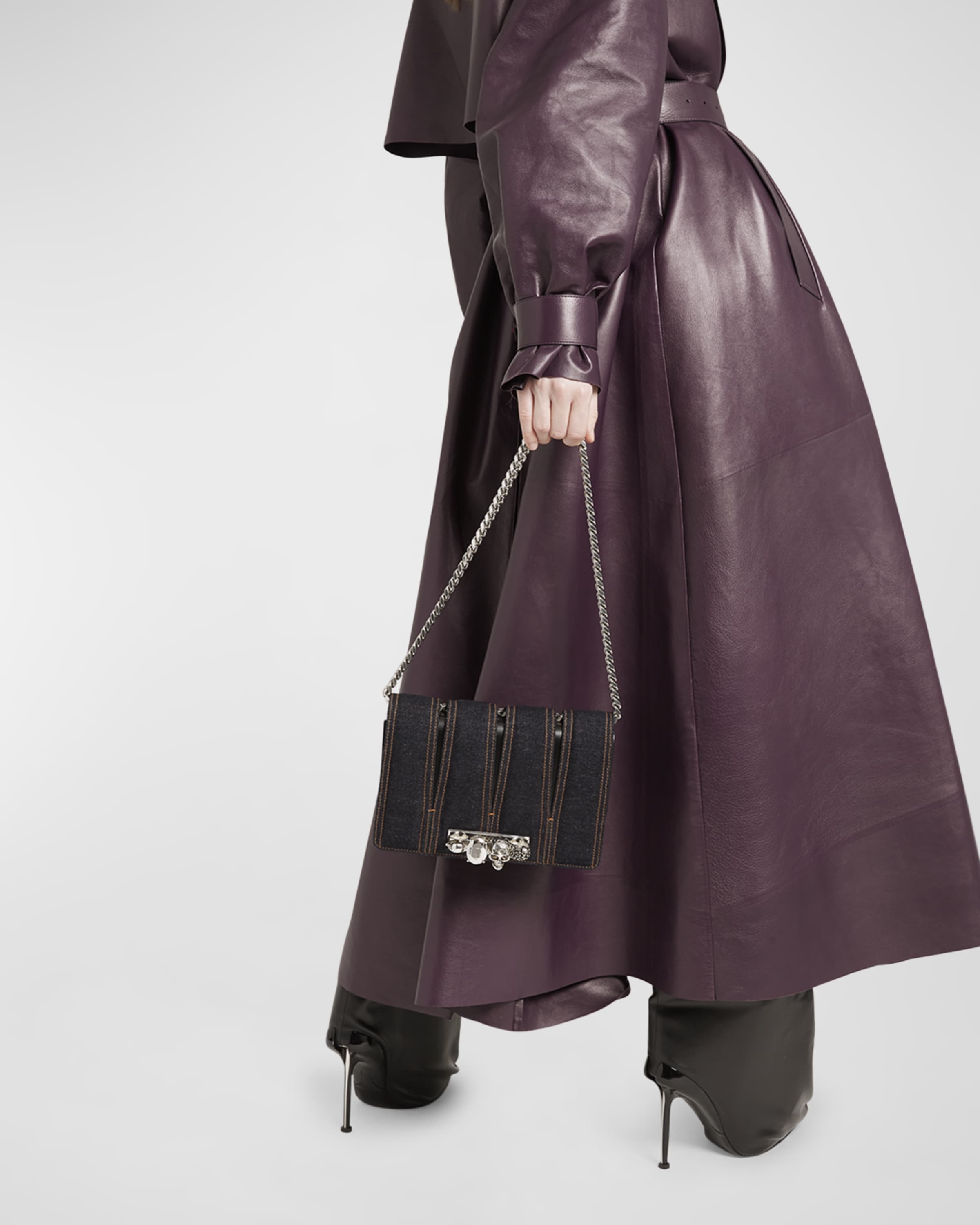 The Slash Denim Chain Shoulder Bag - 2