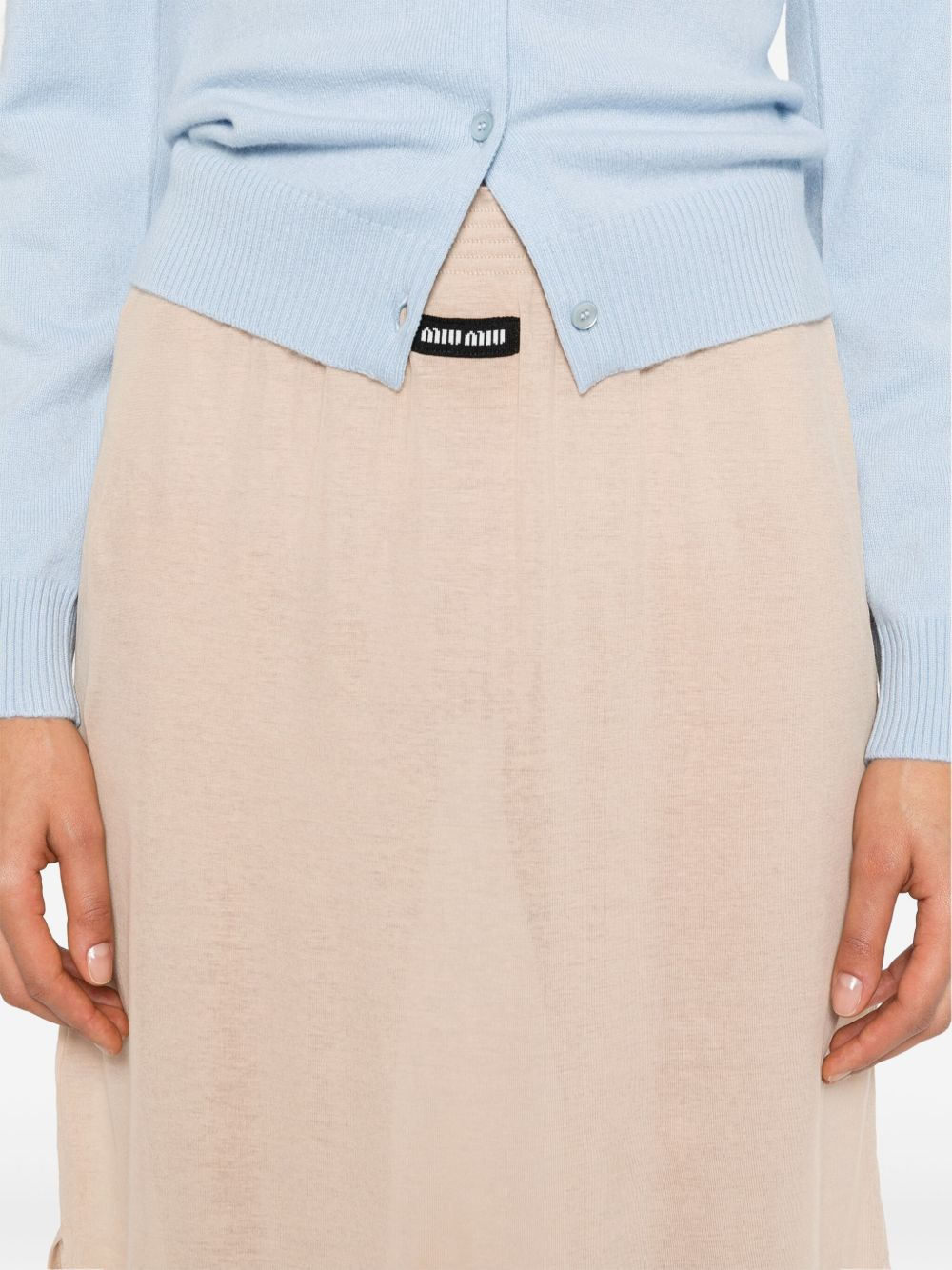 jersey midi skirt - 5