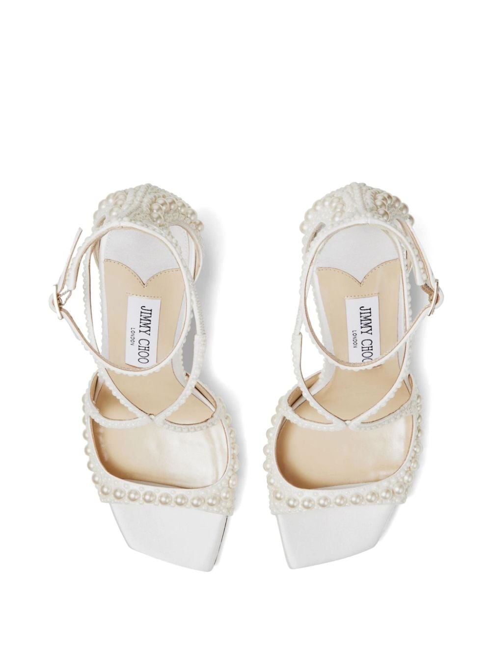 Azia 95mm pearl-embellished sandals - 4