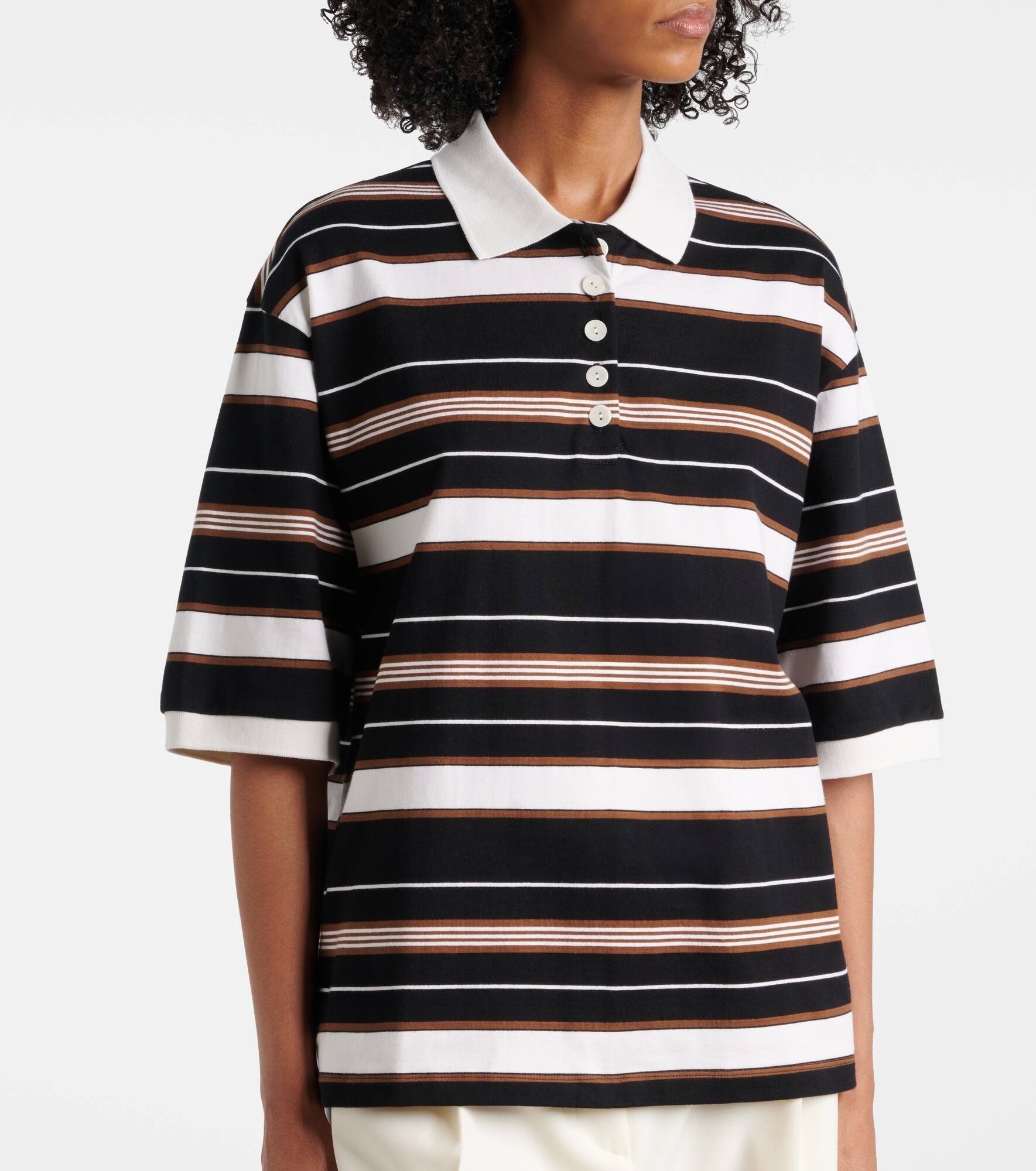 Striped cotton polo shirt - 5